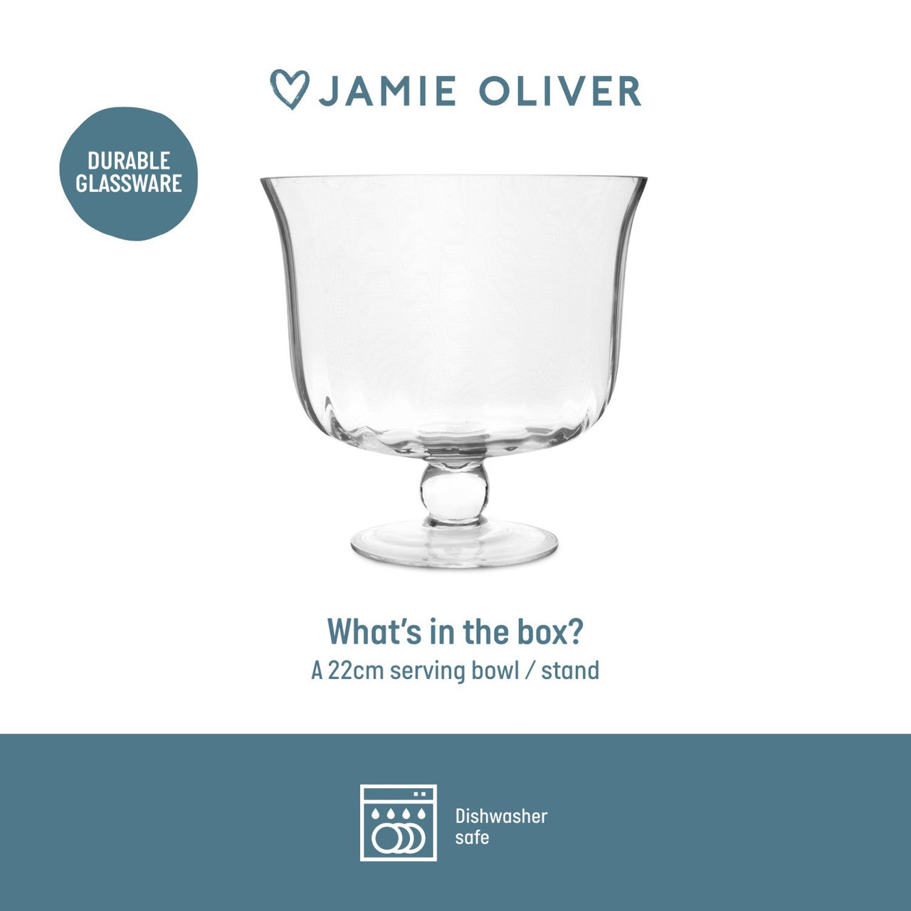 Jamie Oliver Big Love 22cm Showstopper Bowl Clear Glass