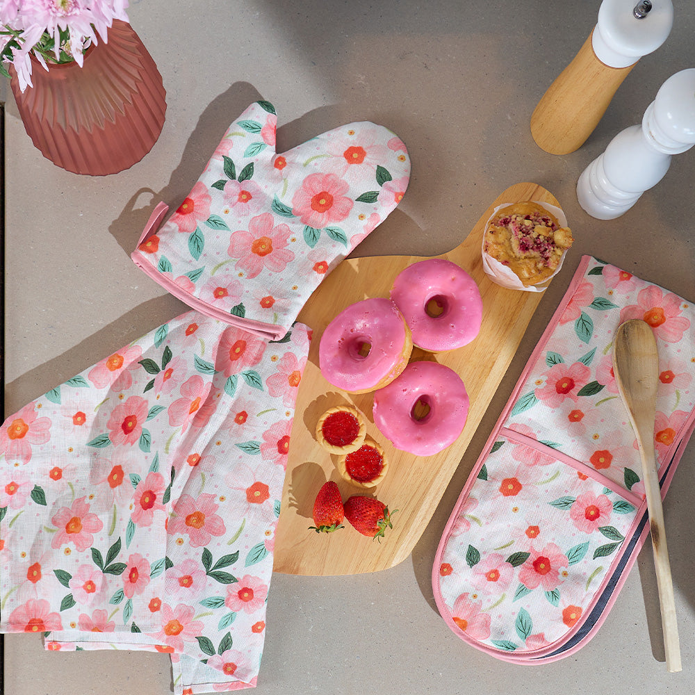 Annabel Trends Linen Tea Towel Meadow Blush