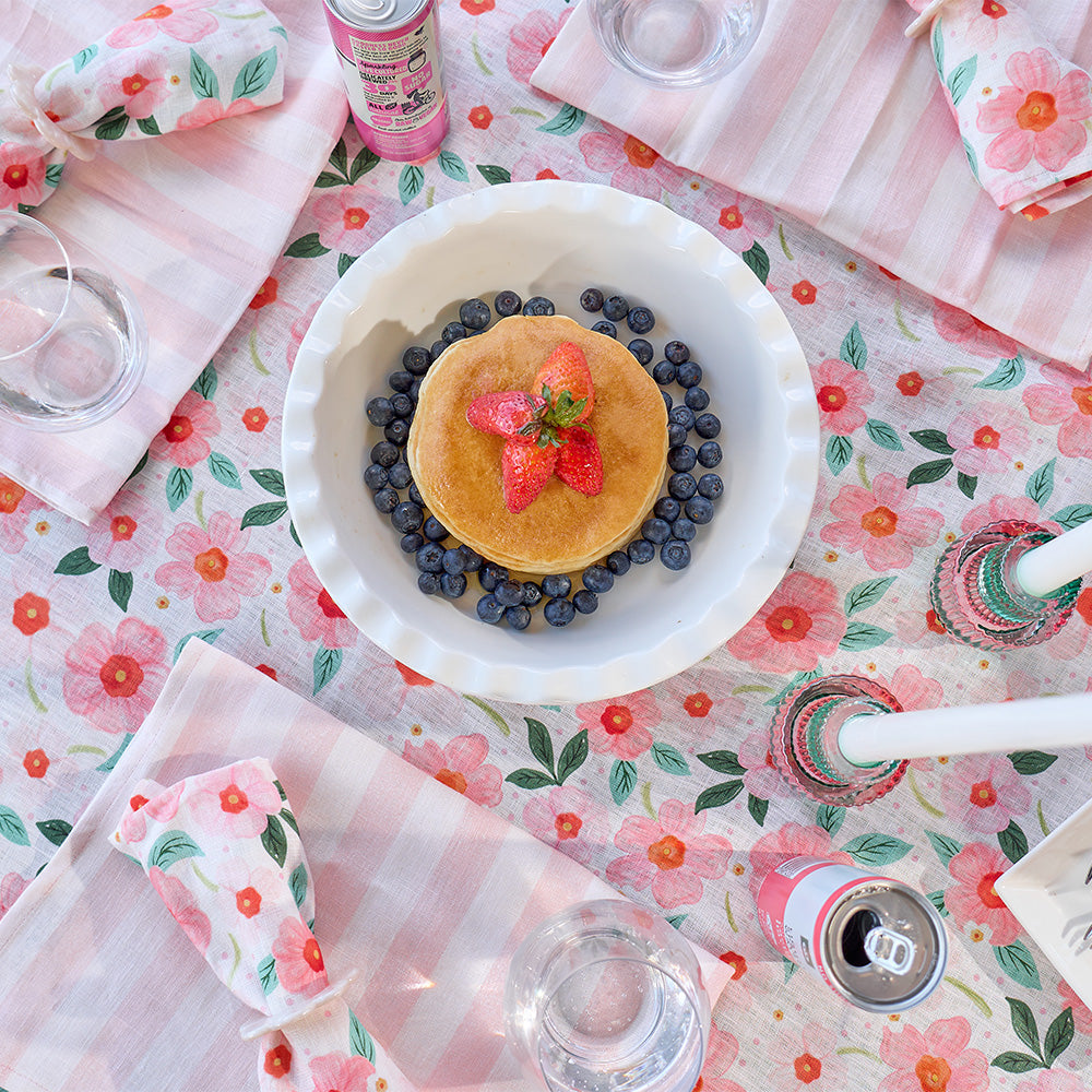 Annabel Trends Linen Tablecloth Meadow Blush Medium 138cm x 240cm