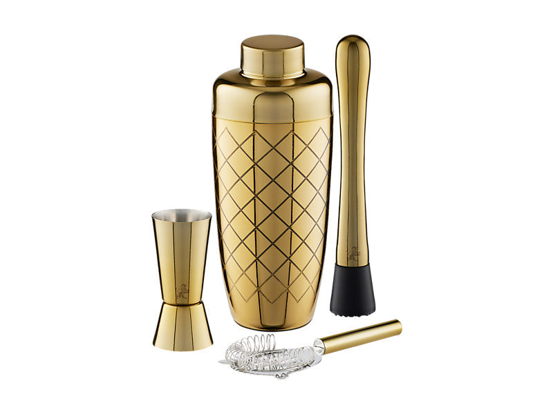 Maxwell & Williams Cocktail & Co Lafayette Cocktail Set Rose Gold 4 Piece