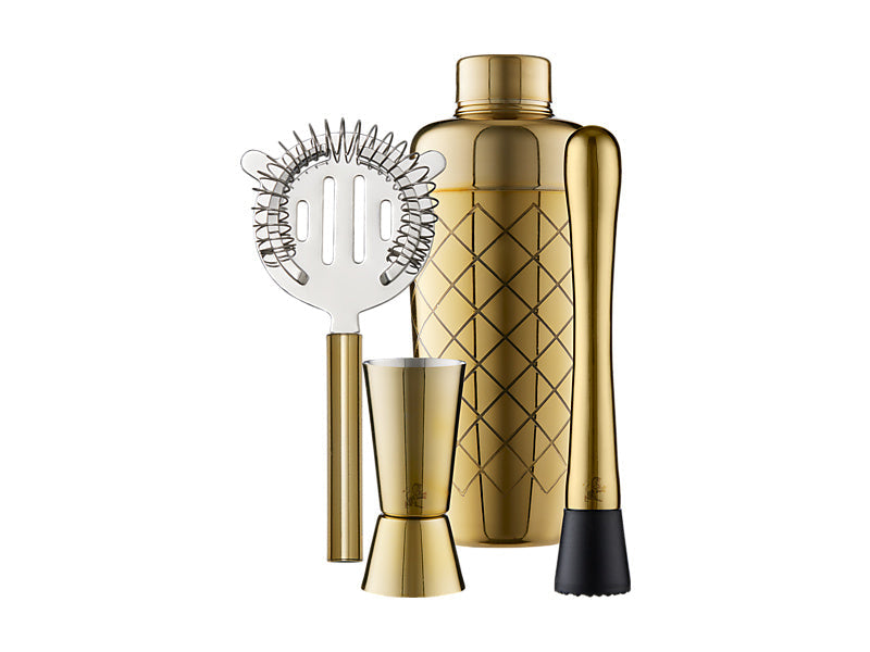 Maxwell & Williams Cocktail & Co Lafayette Cocktail Set Gold 4 Piece