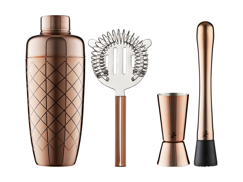 Maxwell & Williams Cocktail & Co Lafayette Cocktail Set Rose Gold 4 Piece