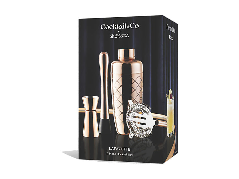 Maxwell & Williams Cocktail & Co Lafayette Cocktail Set Gold 4 Piece