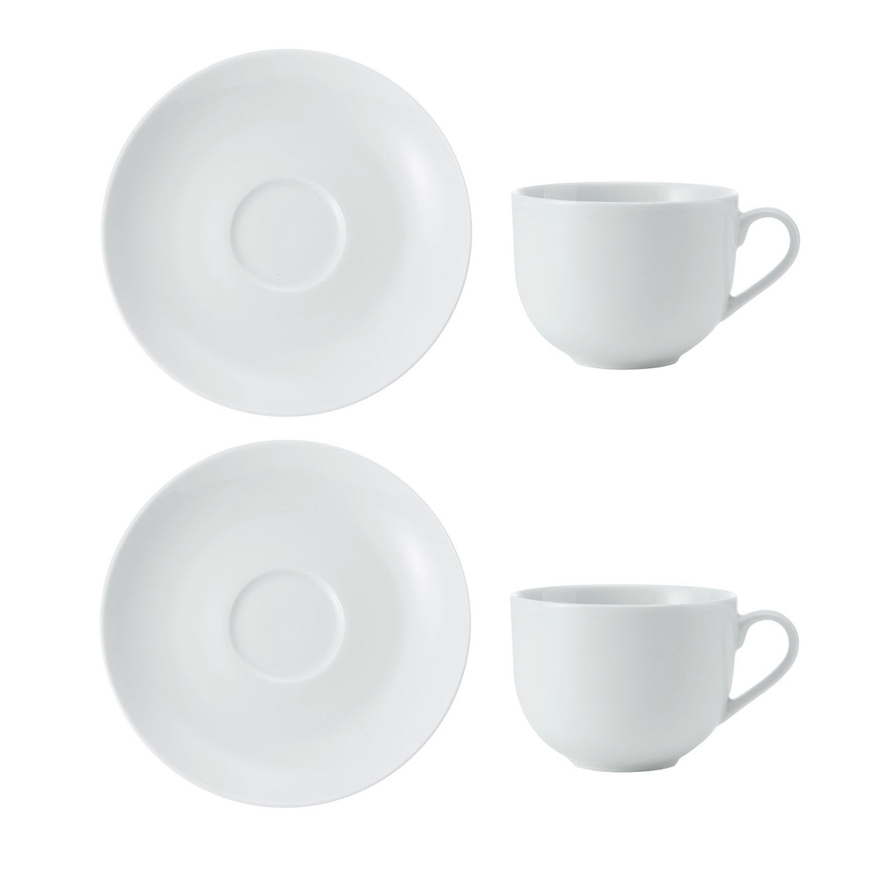 Mikasa Chalk Porcelain Tea Cup & Saucer Set 2 Piece 220ml (White)