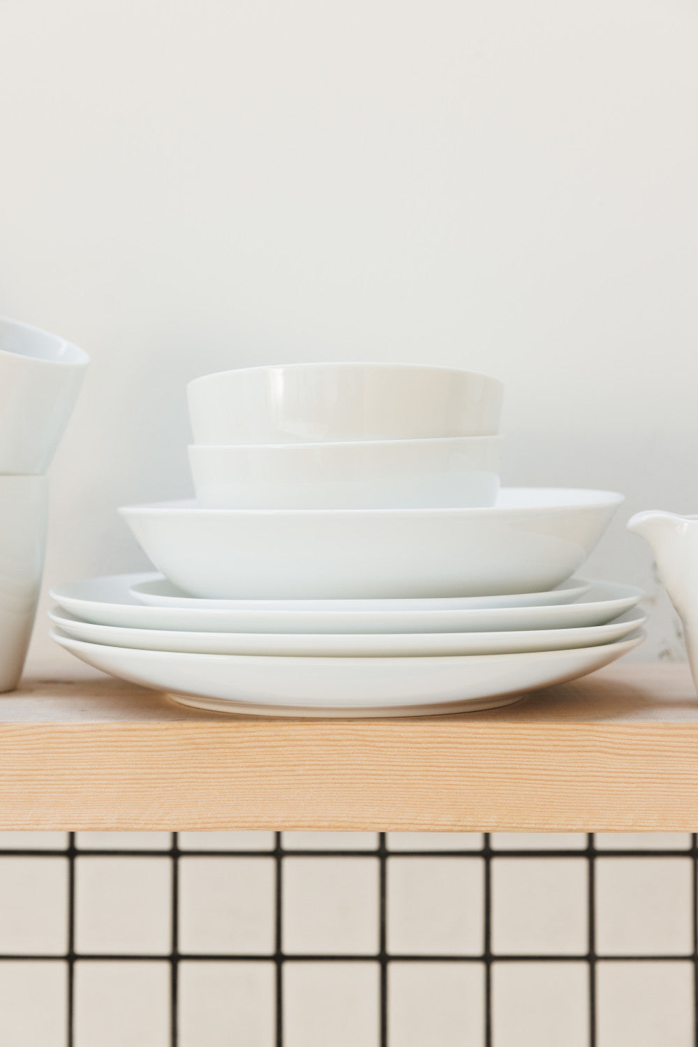 Mikasa Chalk Porcelain Cereal Bowl Set 4 Piece 14cm (White)