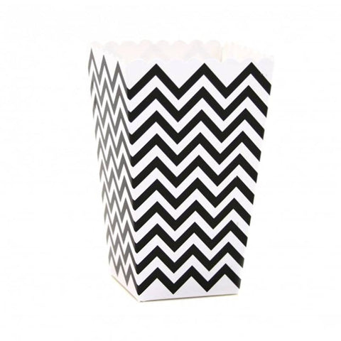 Dress My Cupcake Party Popcorn Boxes 12 Pack Black
