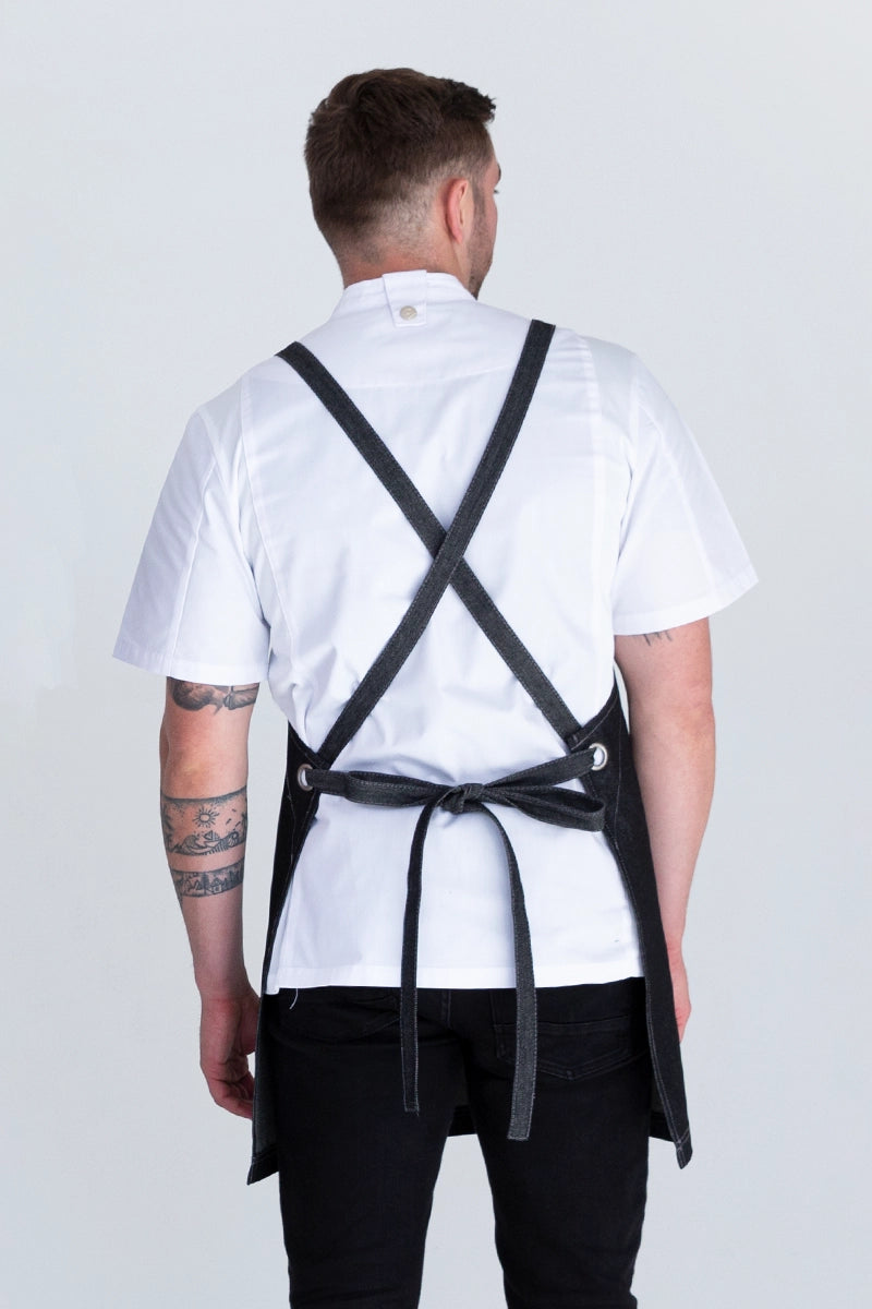 Aussie Chef Mia Bib Apron - Denim Black