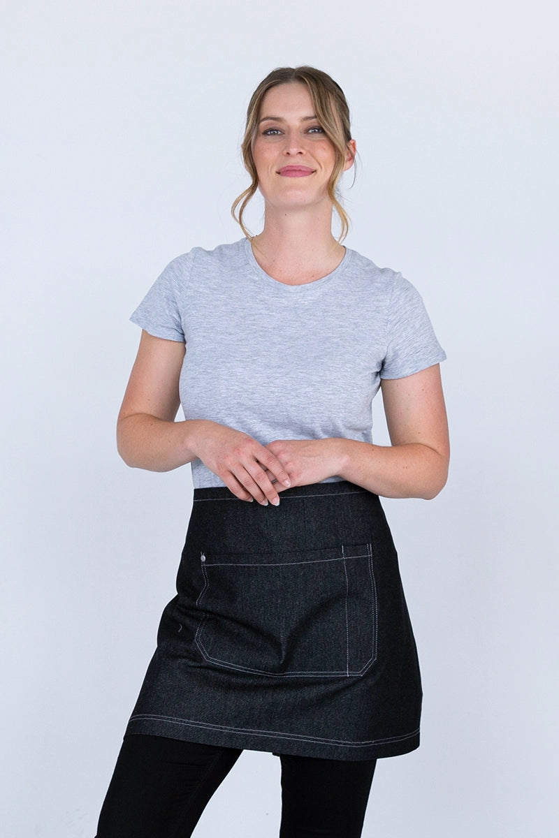 Aussie Chef Mia Denim Waist Apron - Black
