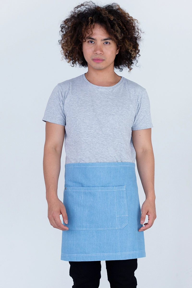 Aussie Chef Mia Denim Waist Apron - Chambray Blue
