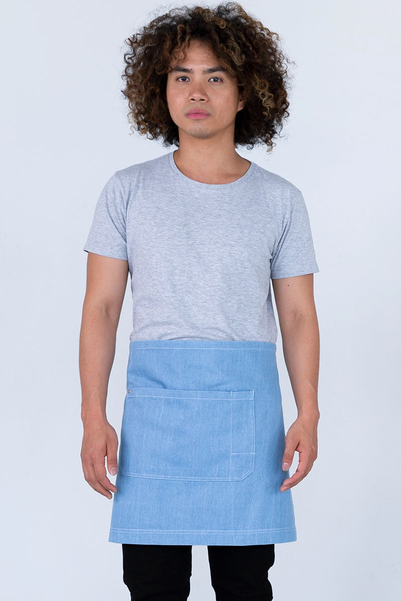 Aussie Chef Mia Denim Waist Apron - Chambray Blue