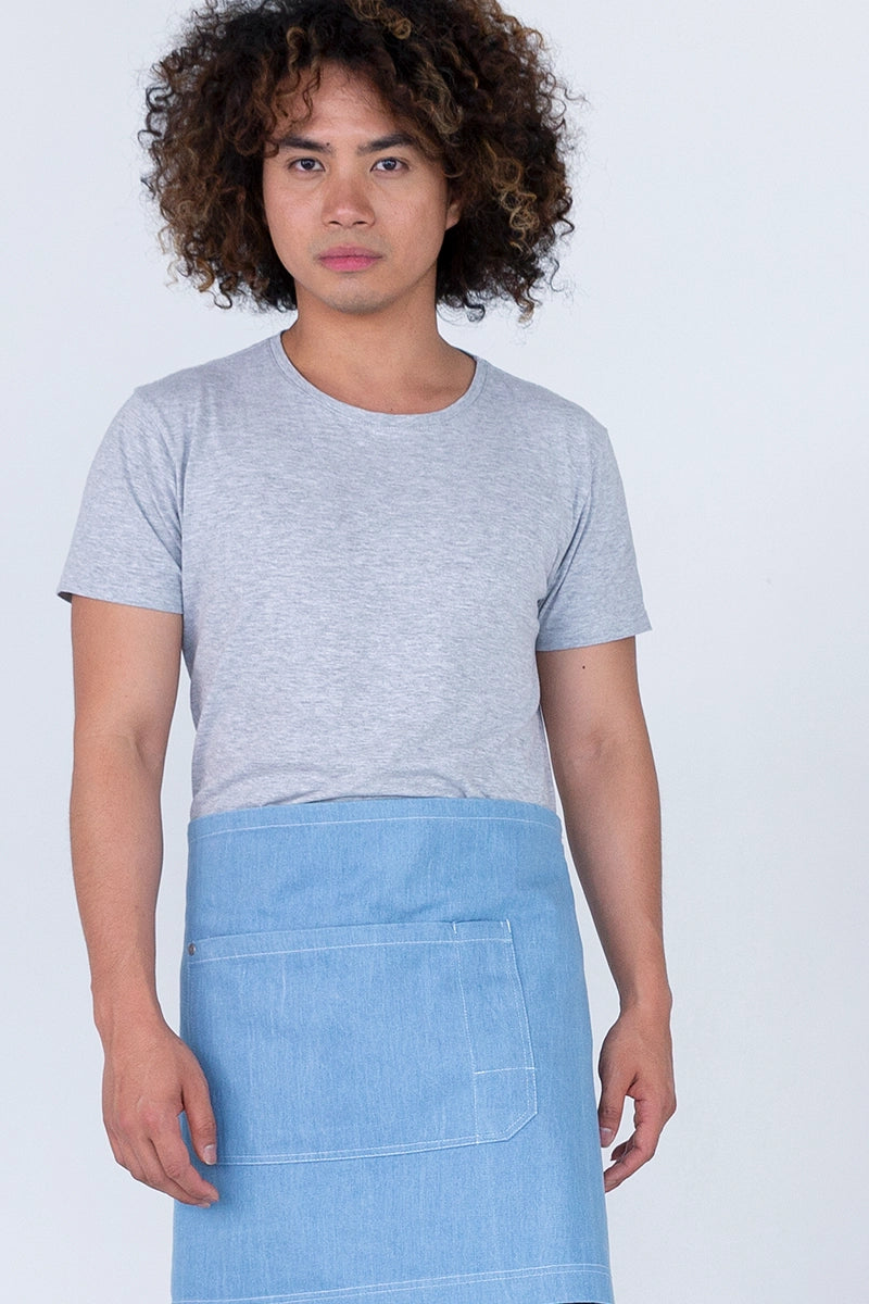 Aussie Chef Mia Denim Waist Apron - Chambray Blue