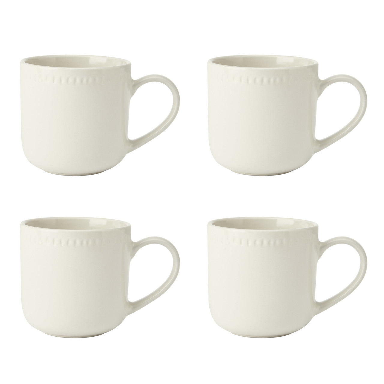 Mikasa Cranborne Stoneware Mug Set 4 Piece 320ml (Cream)