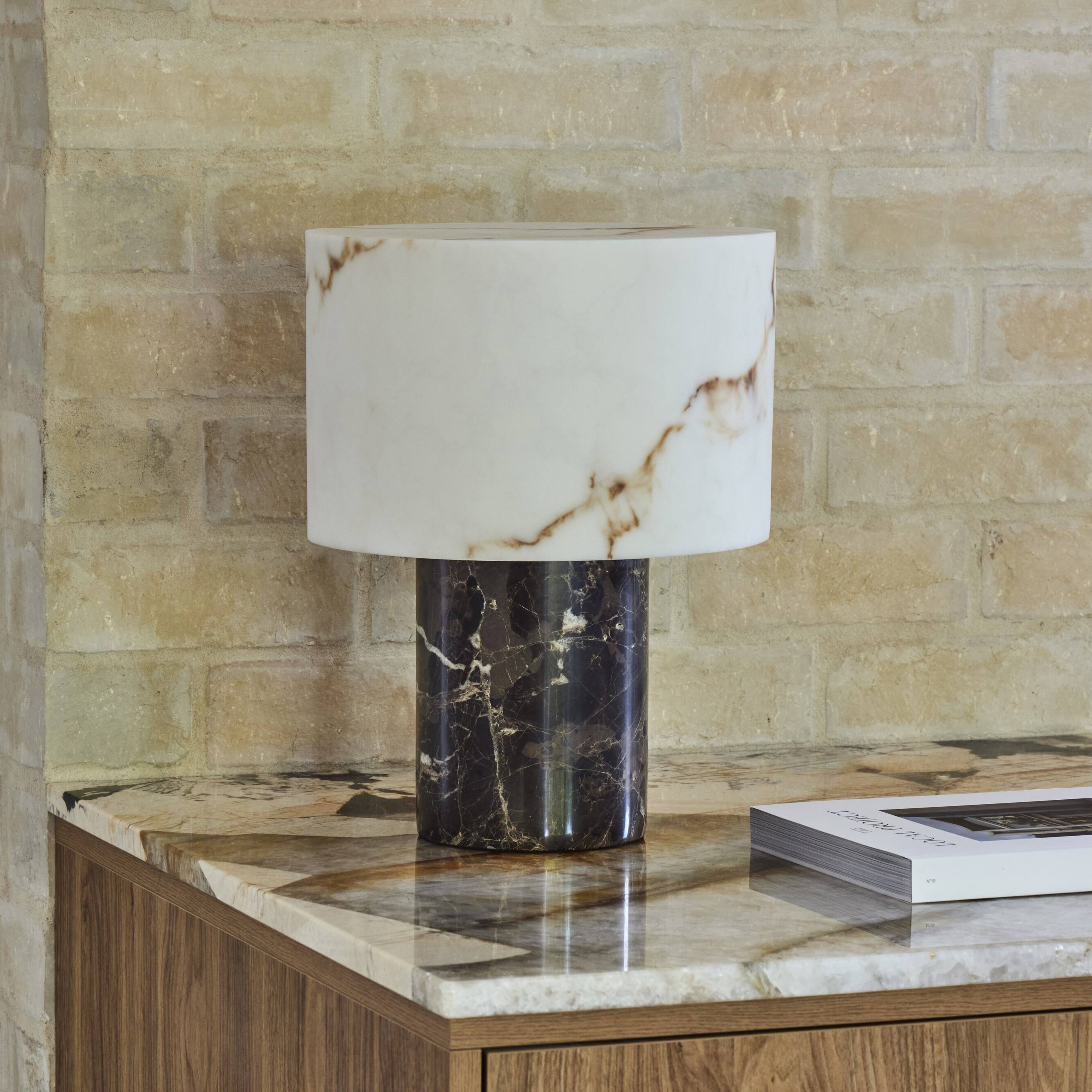Amalfi Kian Table Lamp Brown & White