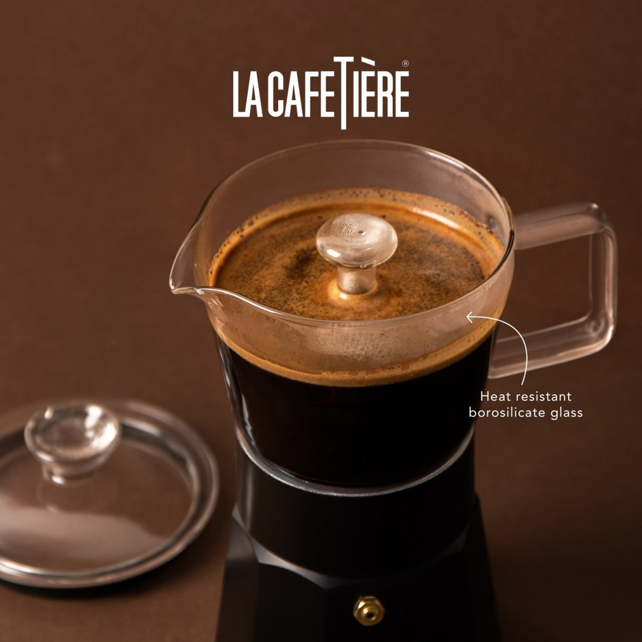 La Cafetière Verona Glass Espresso Maker 6 Cup / 240ml (Black)