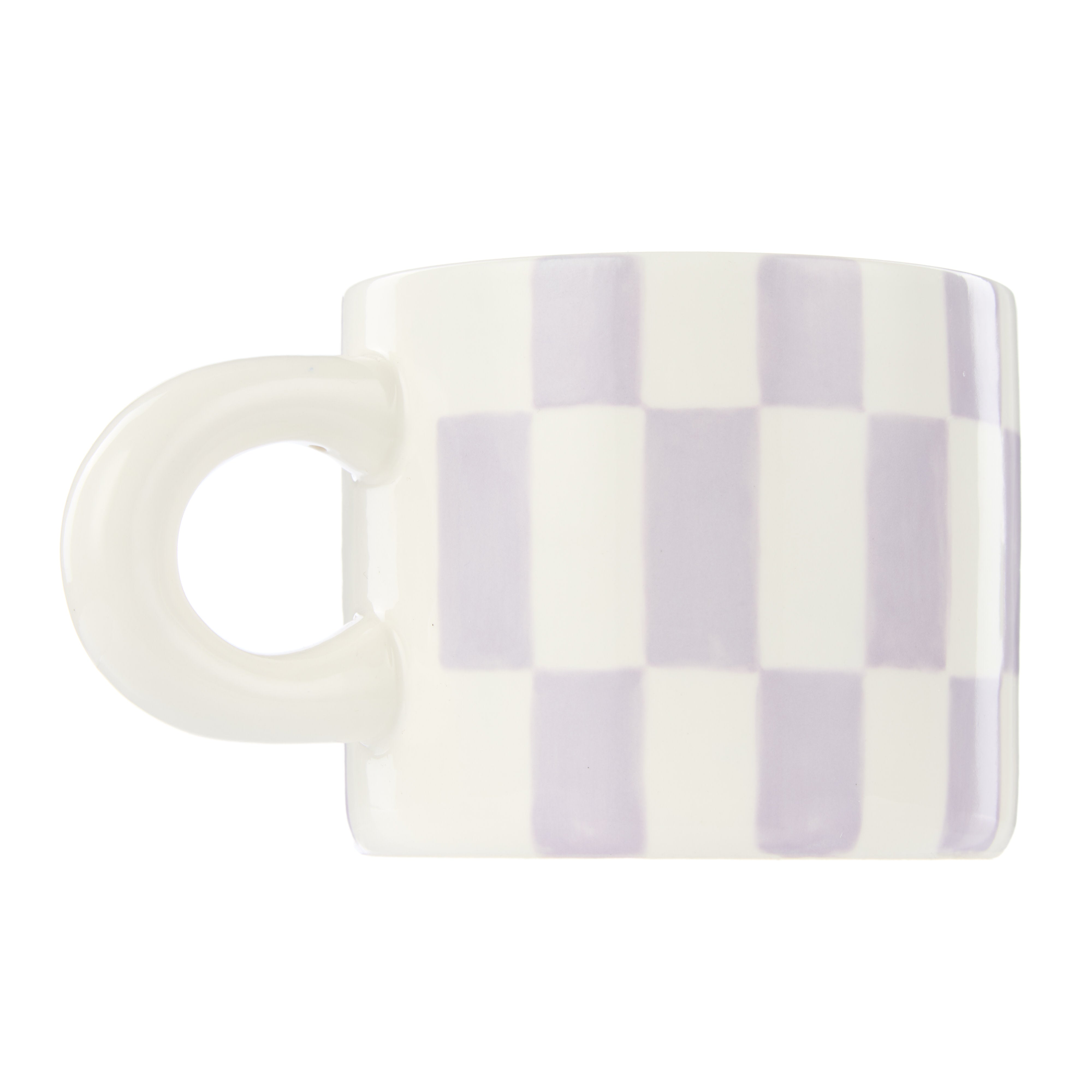 Emporium Check Mug & Plate Set Lilac & Navy