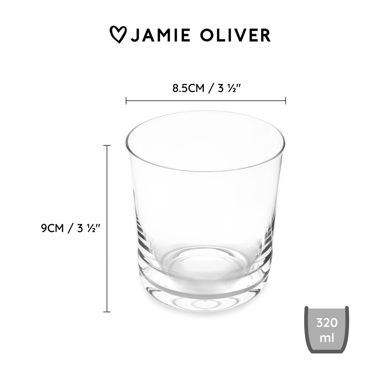 Jamie Oliver Big Love 320ml Tumblers Set of 4