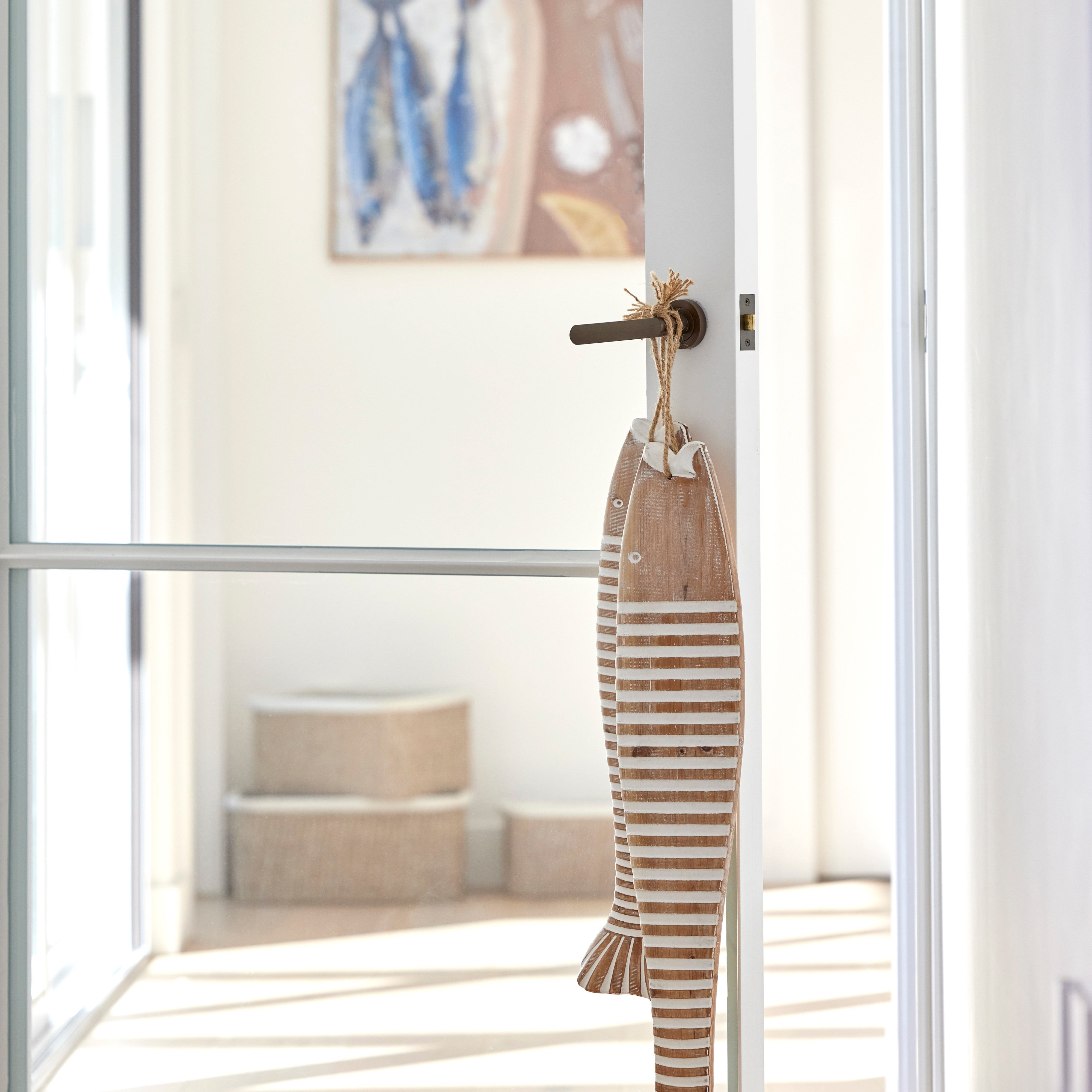 Amalfi Arlow Collection Basket 3 Piece Set Natural & White