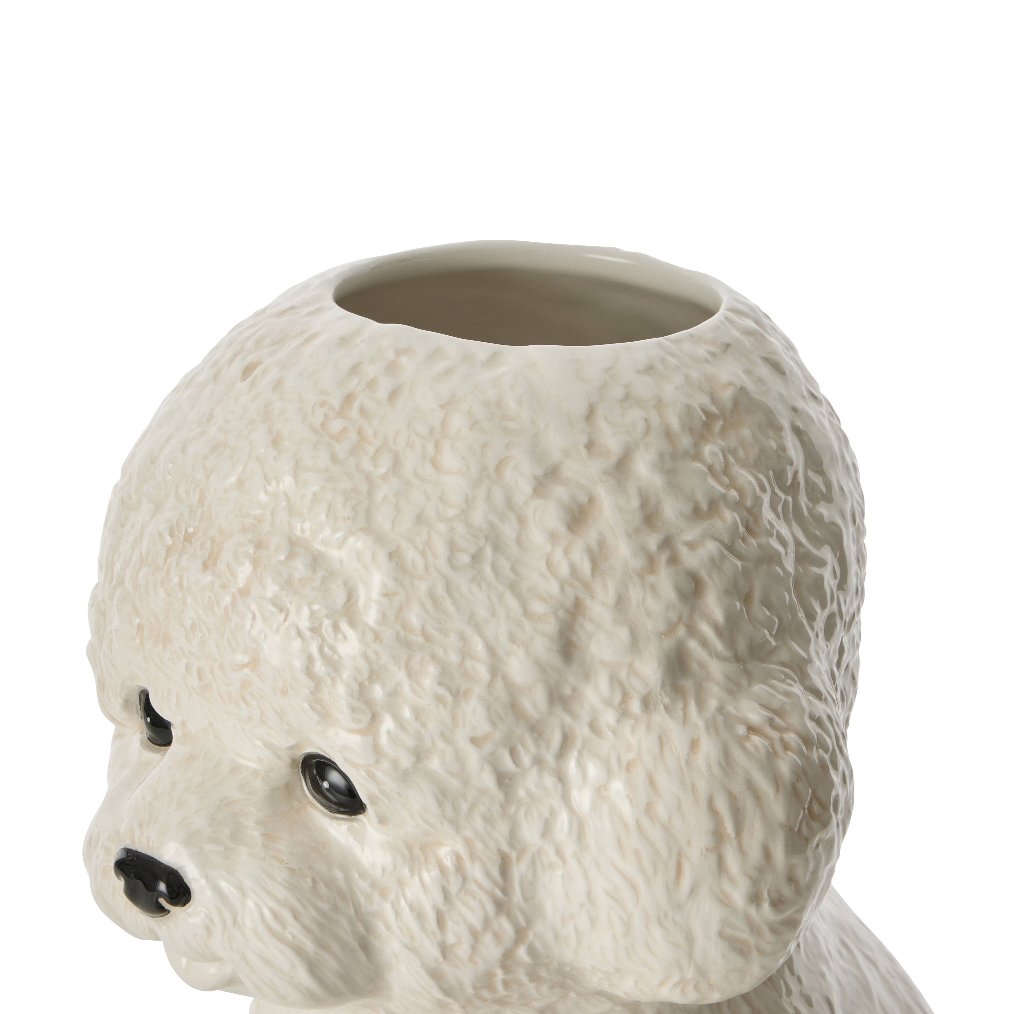 Emporium Bobby Dog Vase White
