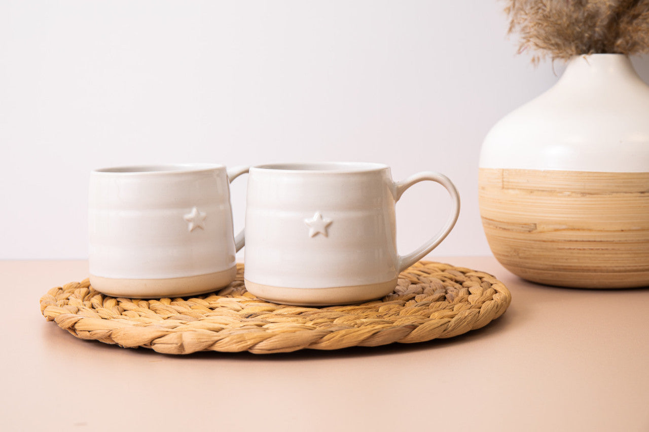 Mikasa Stoneware Cosy Mug Set 2 Piece 380ml (Star)