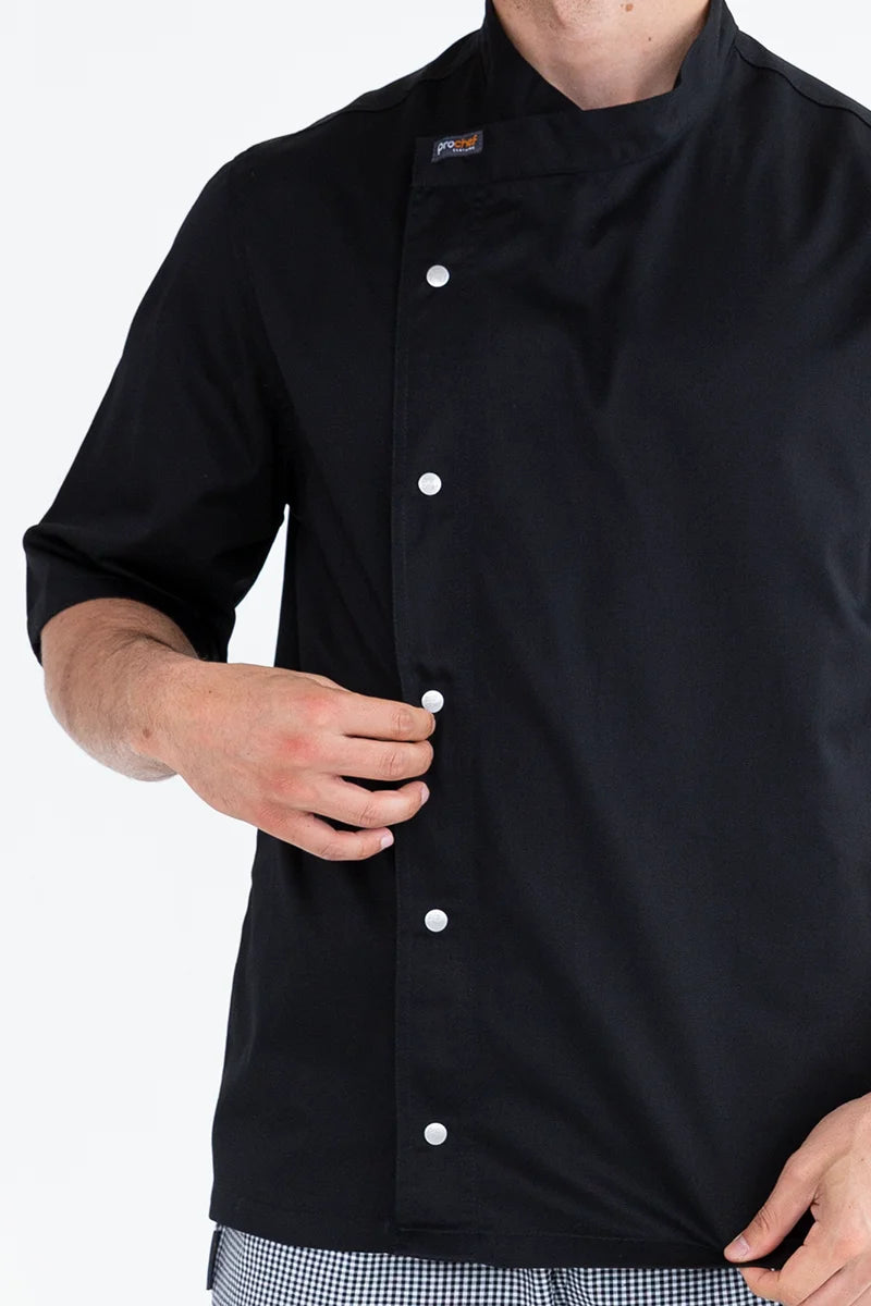 Aussie Chef Tunic Black Short Sleeve - XL