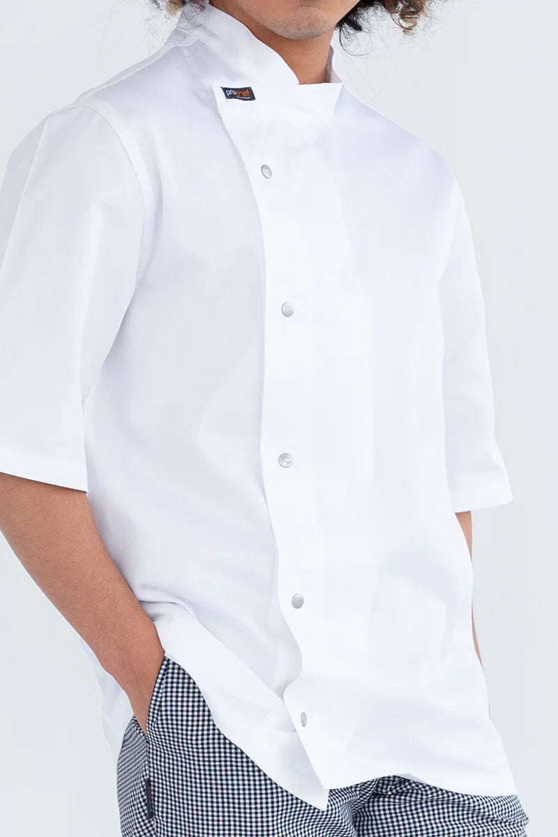 Aussie Chef Tunic White Short Sleeve - S