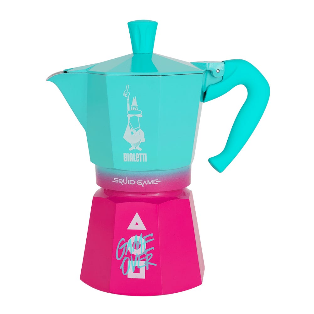Bialetti Squid Game Moka Express 6 Cup (270 ml) Stovetop Coffee Maker