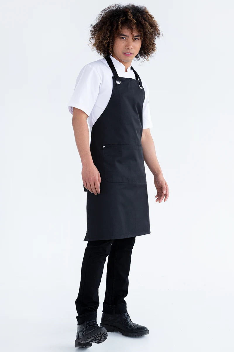 Aussie Chef Bib Apron - Monaco Black
