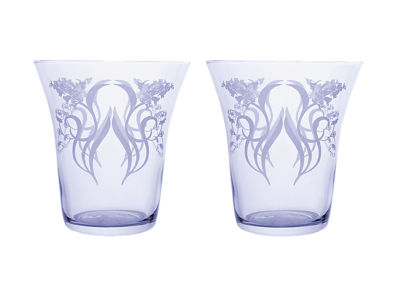 Maxwell & Williams Estelle Michaelides Mystique Stemless Glass Melon 470ml 2 Piece
