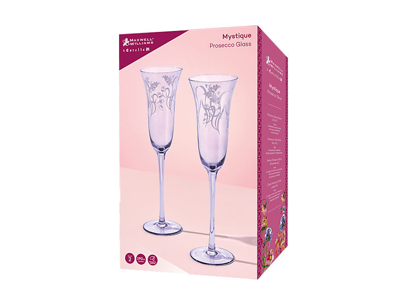 Maxwell & Williams Estelle Michaelides Mystique Prosecco Glass Violet 190ml 2 Piece