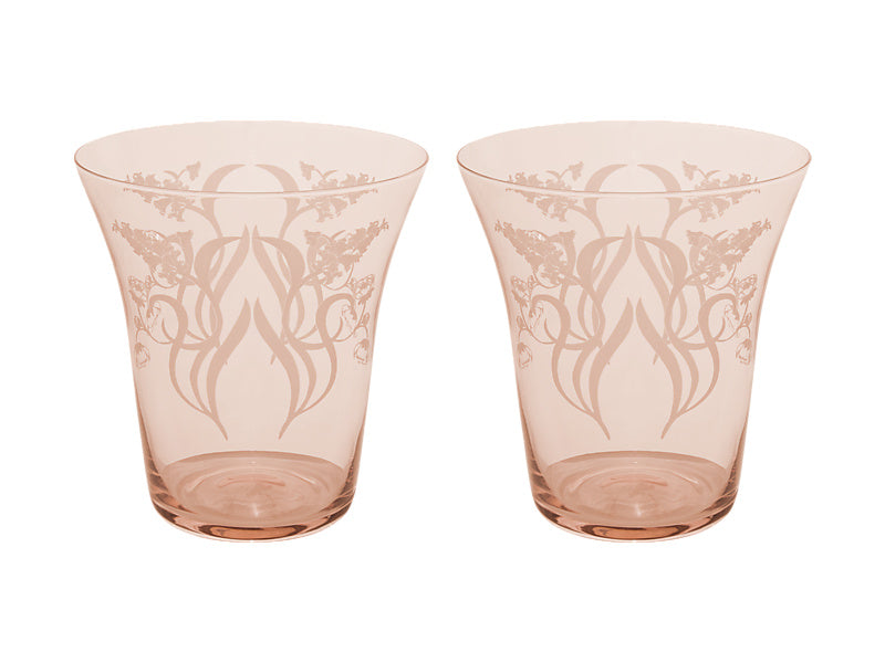 Maxwell & Williams Estelle Michaelides Mystique Stemless Glass Melon 470ml 2 Piece