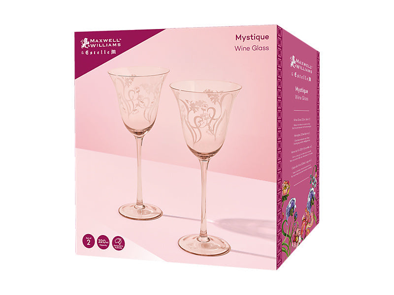 Maxwell & Williams Estelle Michaelides Mystique Wine Glass Violet 320ml 2 Piece