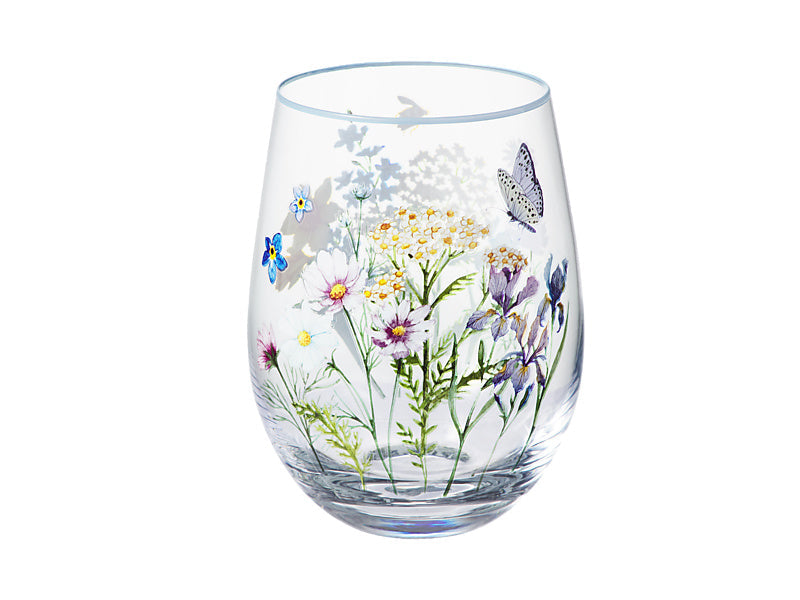 Maxwell & Williams Fluttering Meadow Stemless Glass 550ml 2 Piece