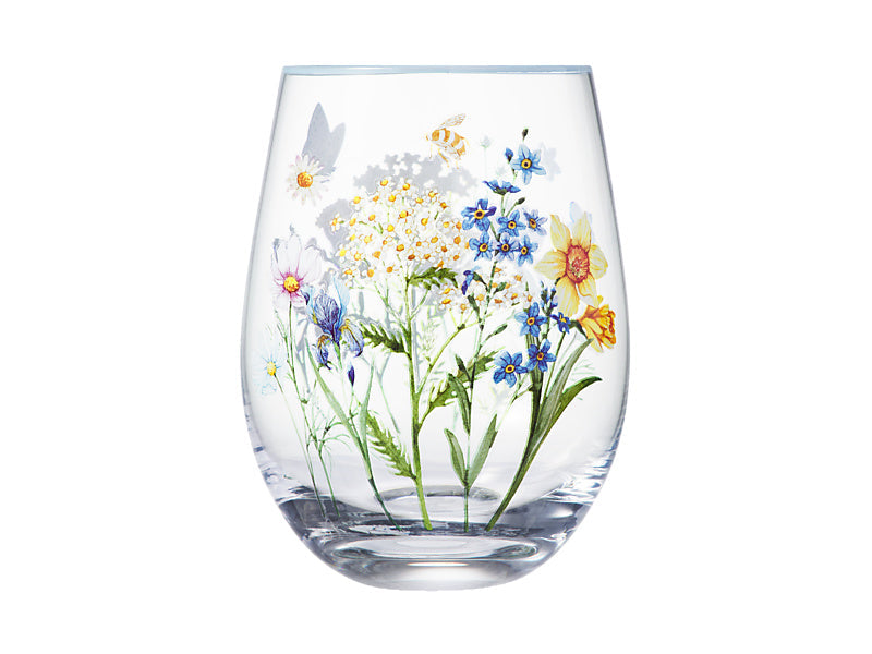Maxwell & Williams Fluttering Meadow Stemless Glass 550ml 2 Piece