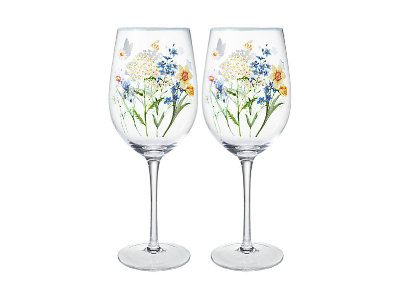 Maxwell & Williams Fluttering Meadow Wine Glass 580ml 2 Piece