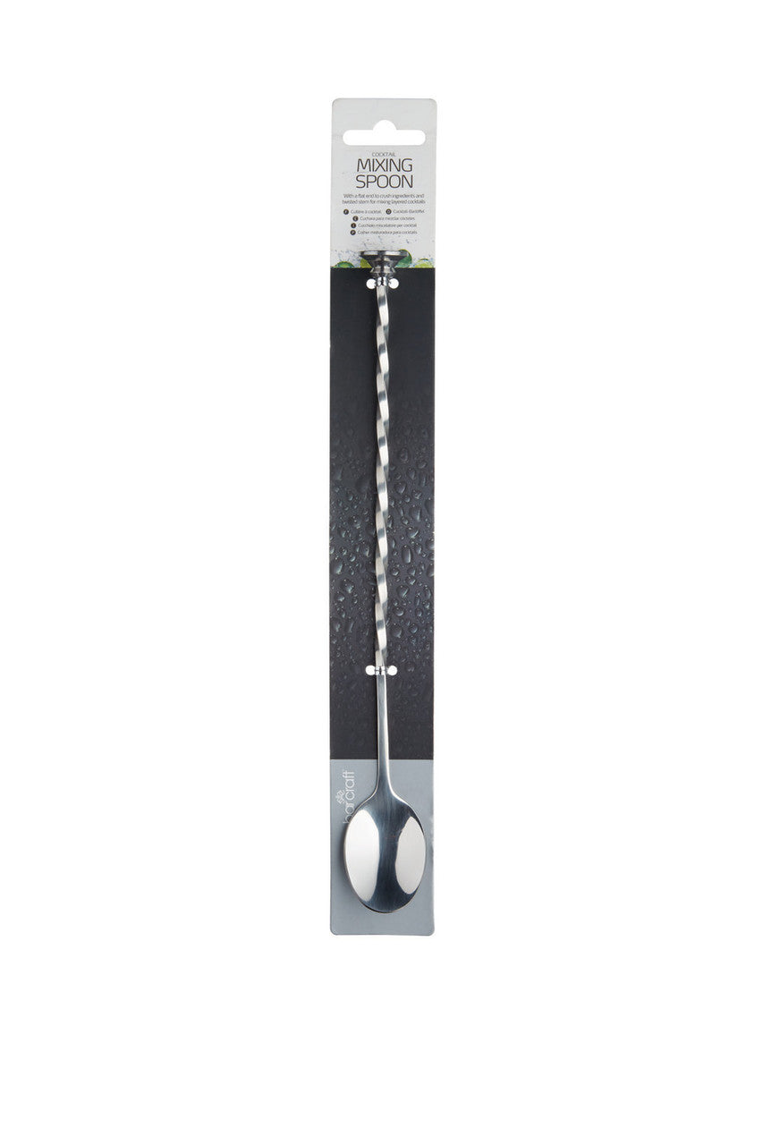 BarCraft Stainless Steel 28cm Cocktail Mixing Spoon