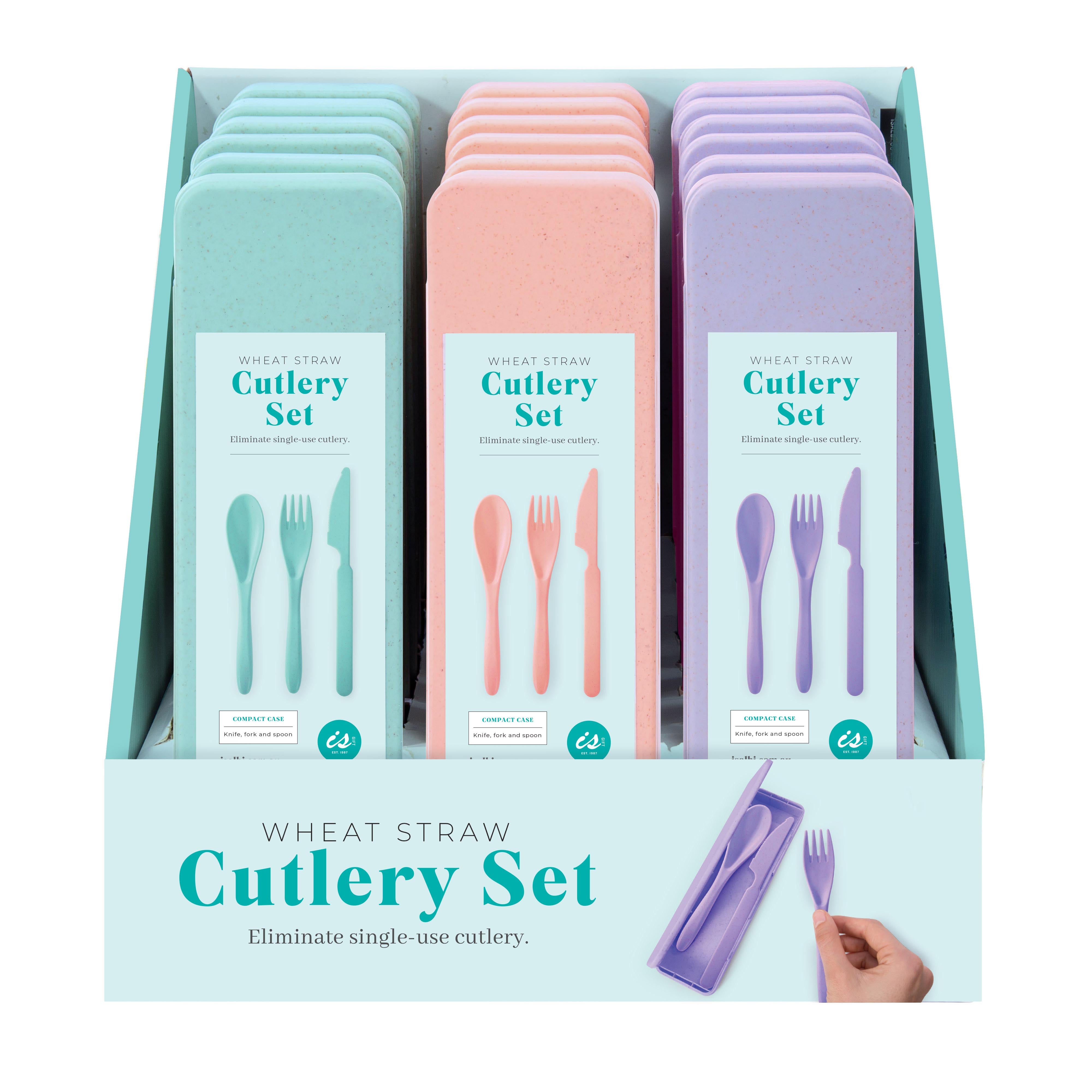 isGift Wheat Straw Cutlery Set Sorbet
