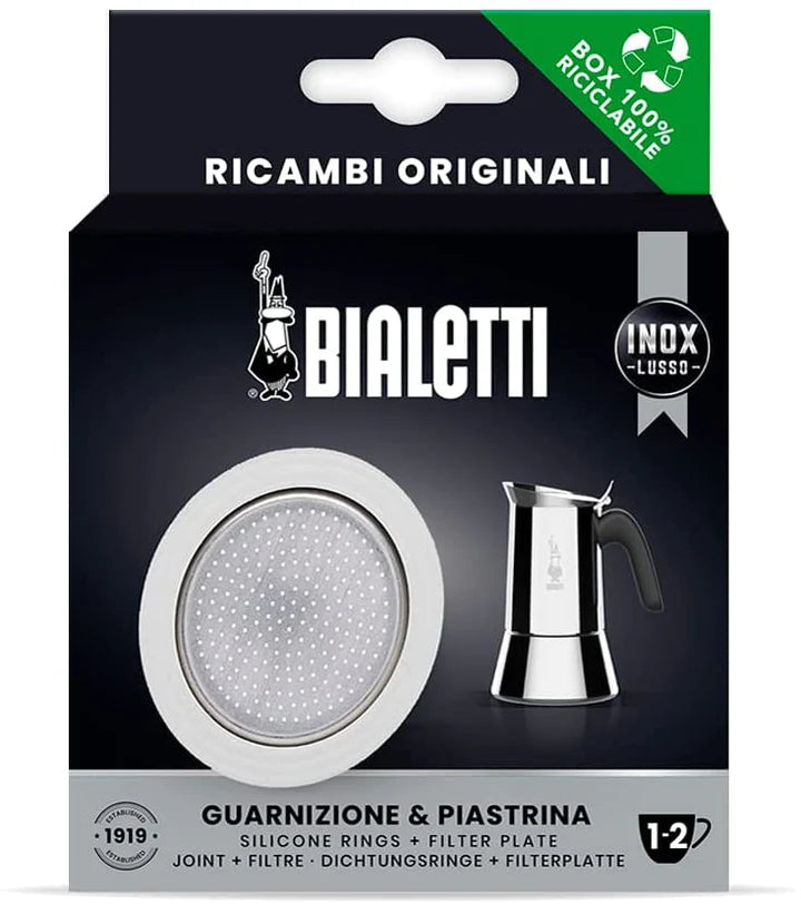 Bialetti Replacement Gasket & Filter Set – Inox – 1/2 Cup