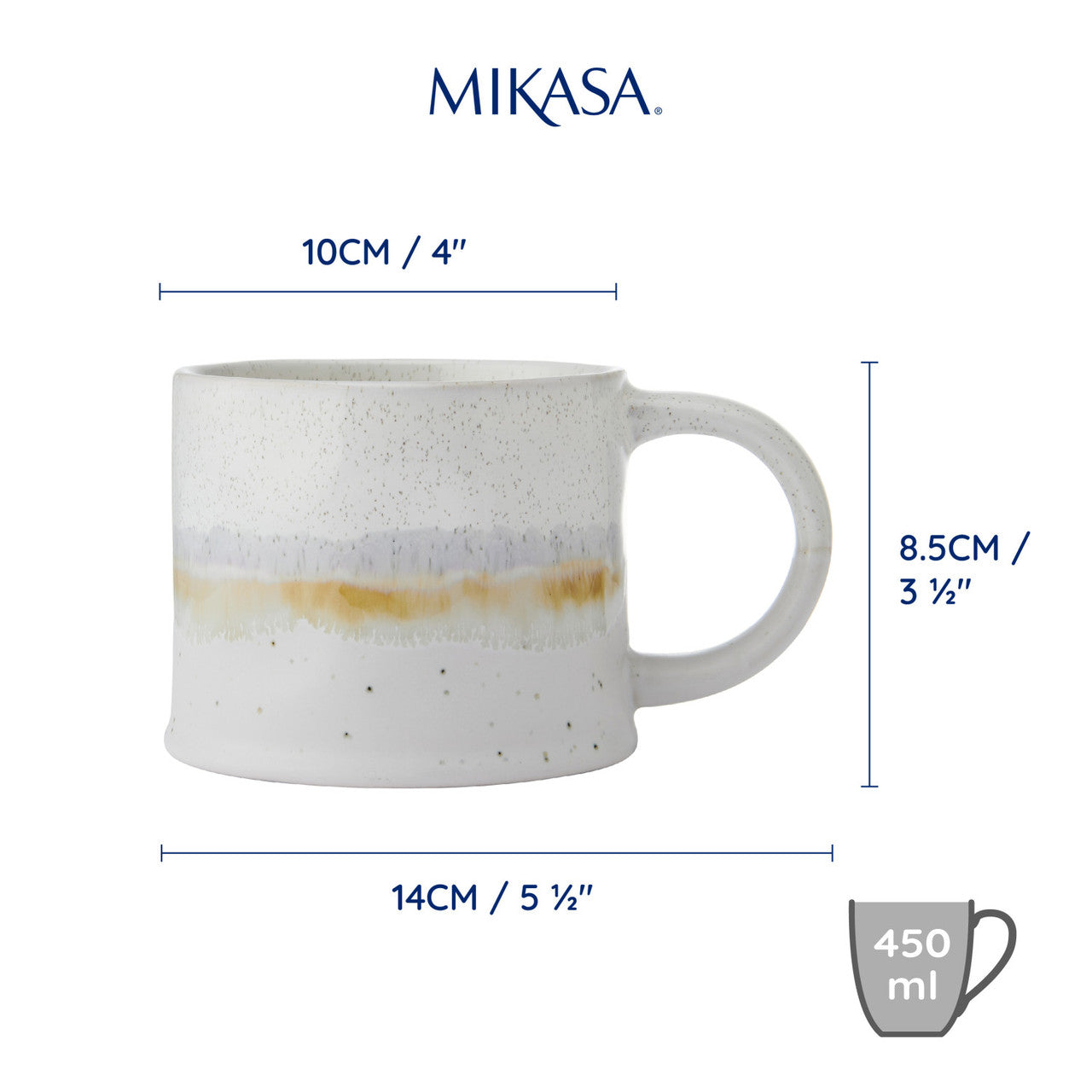 Mikasa Stoneware Mug 450ml (White Glaze)