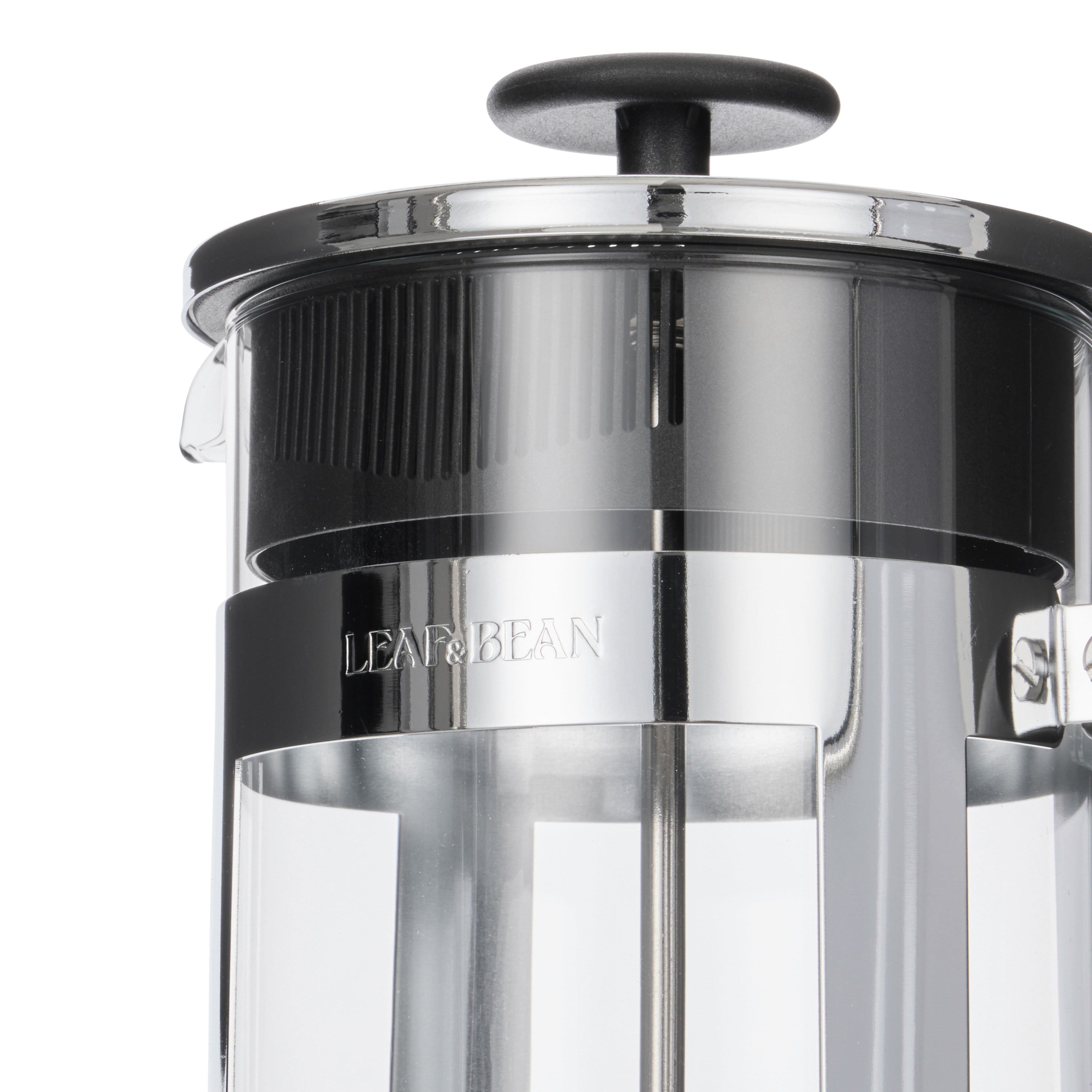 Leaf & Bean Glass Press Plunger 2 Cup (350ml) Clear & Stainless Steel
