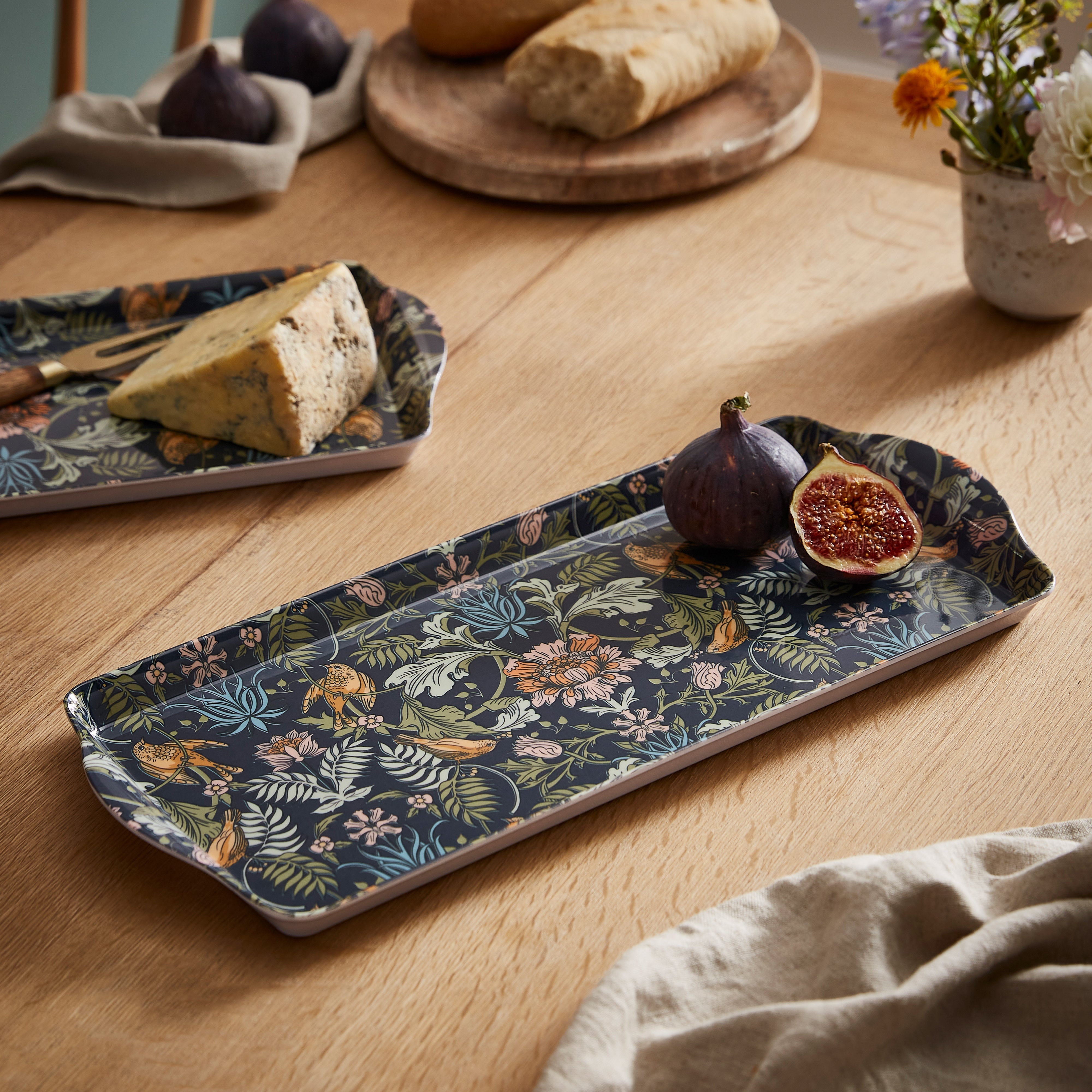 Ulster Weavers Finch & Flower Small Tray Navy