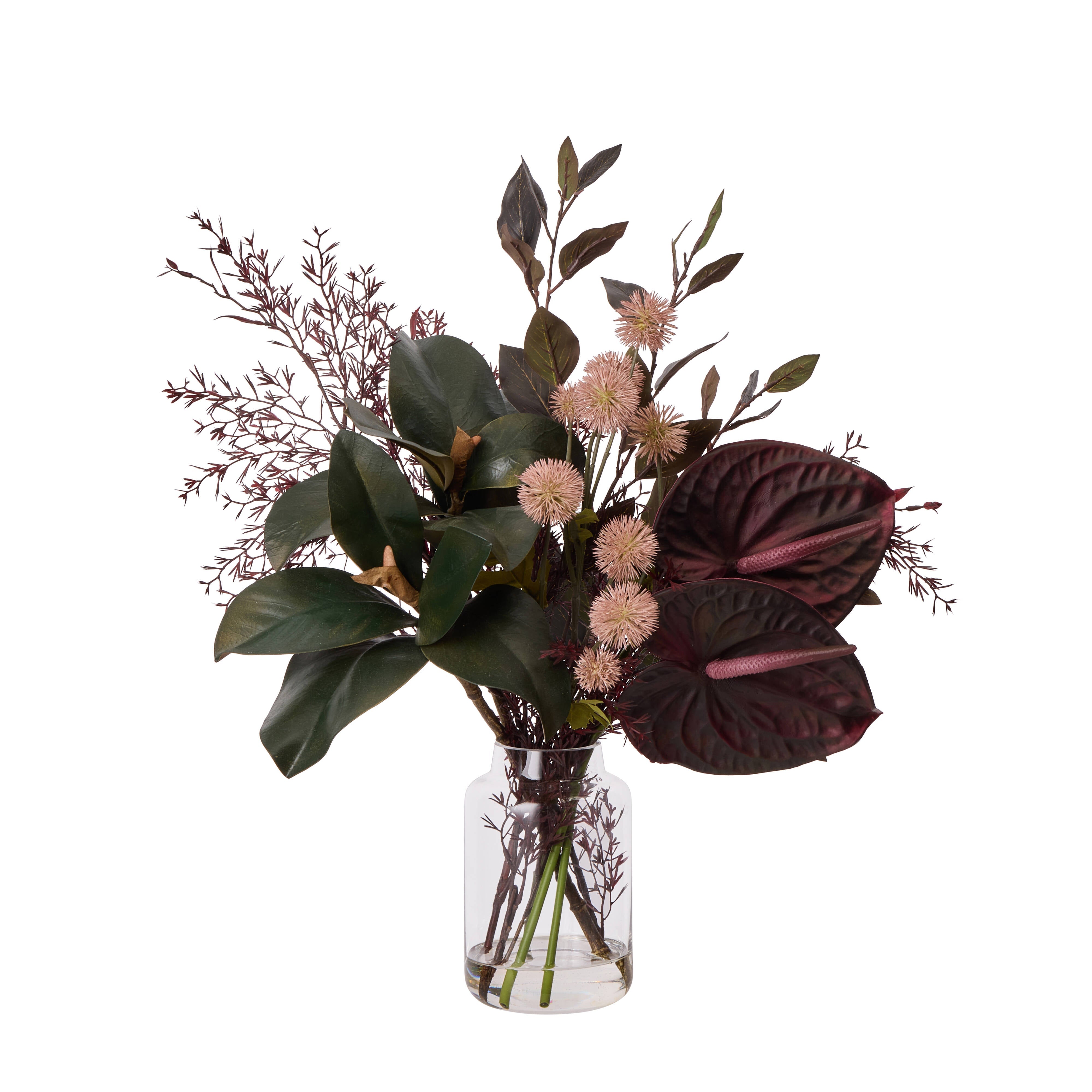 Rogue Anthurium Eucalyptus Fig Mix - Pauline Vase 54cm