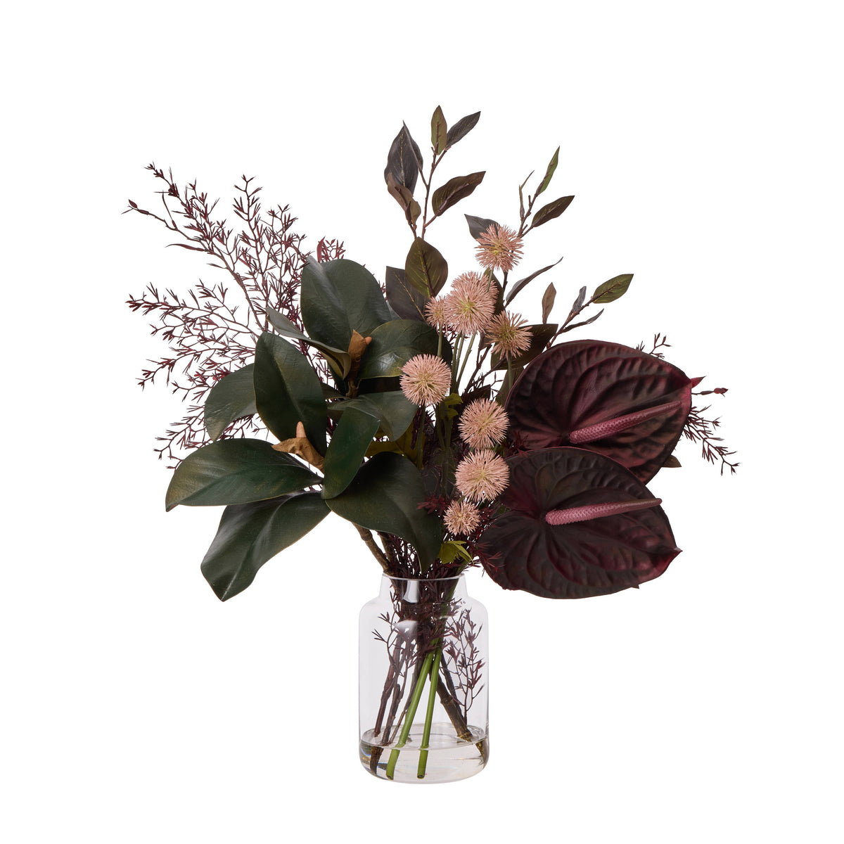 Rogue Anthurium Eucalyptus Fig Mix - Pauline Vase 54cm