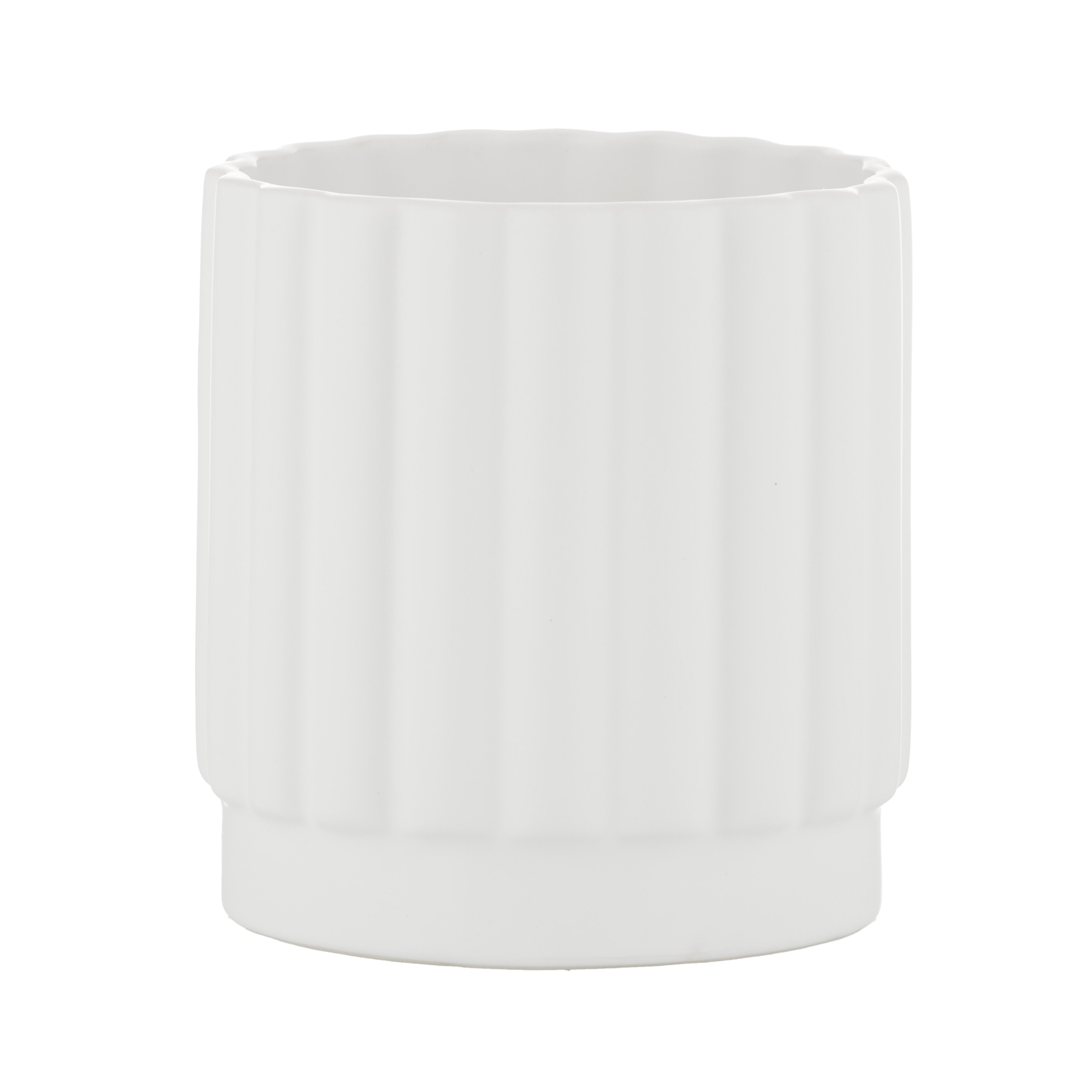 Rogue Agra Ribbed Planter White