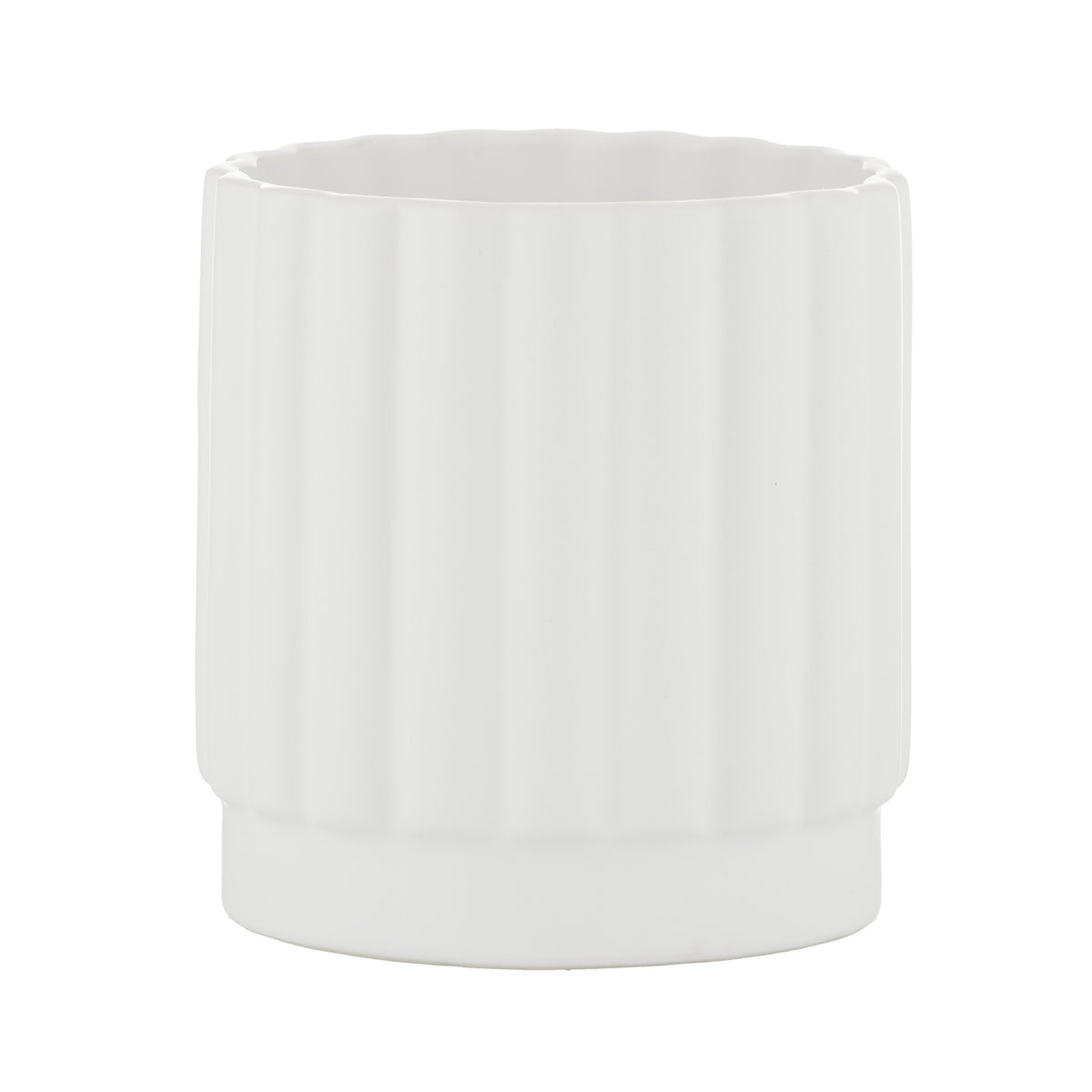 Rogue Agra Ribbed Planter White