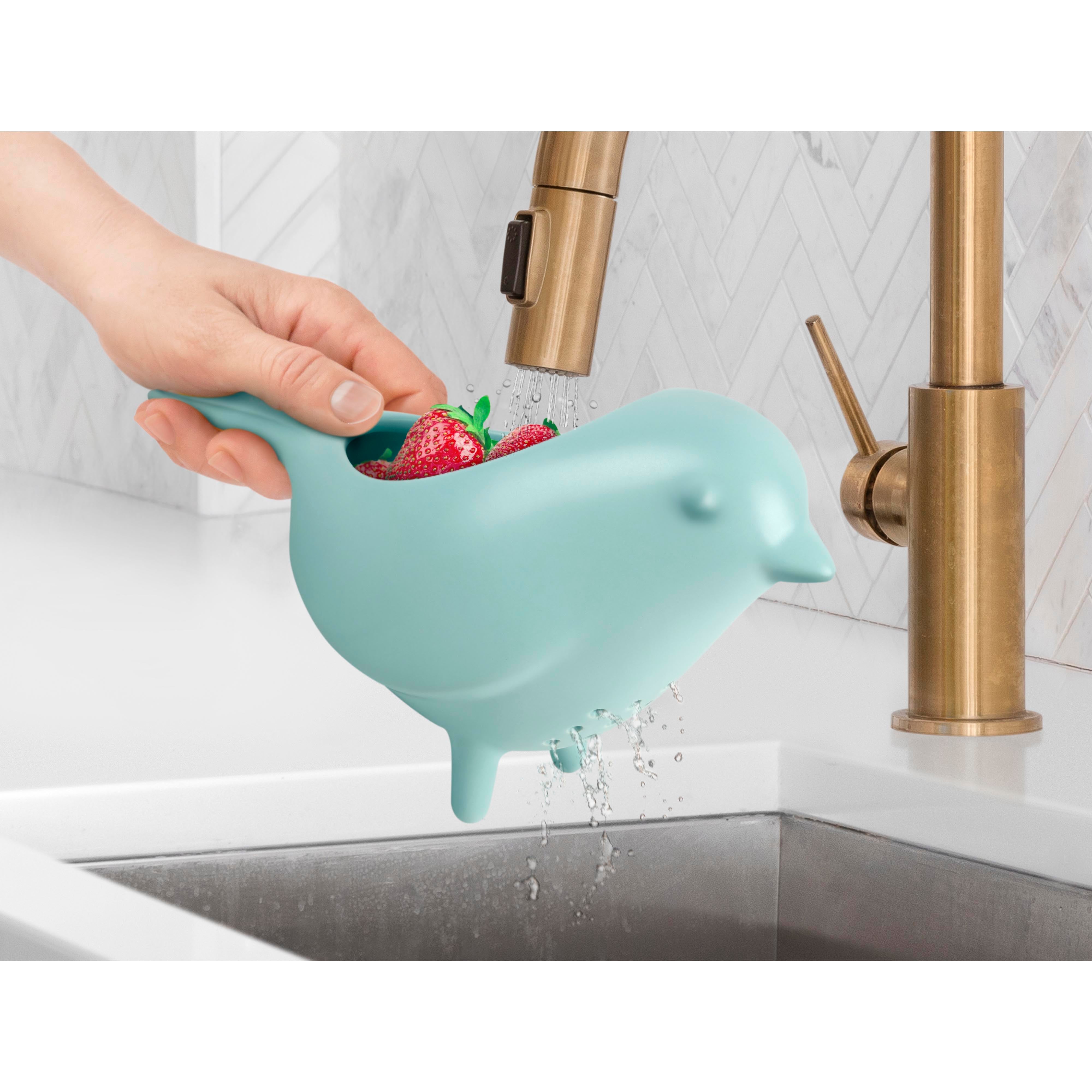 Fred Blue Bird Colander Blue