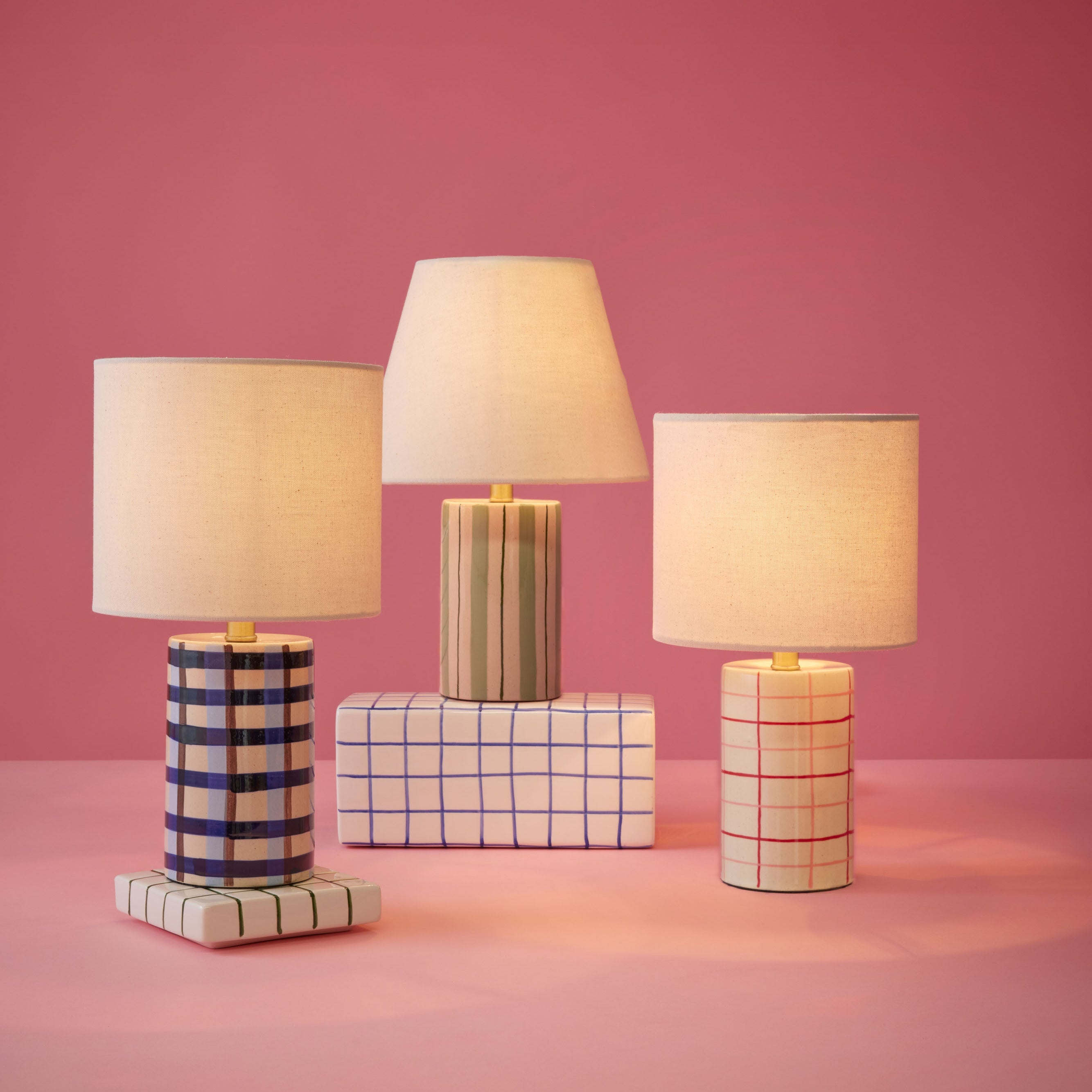 Emporium Rey Table Lamp Ivory & Green