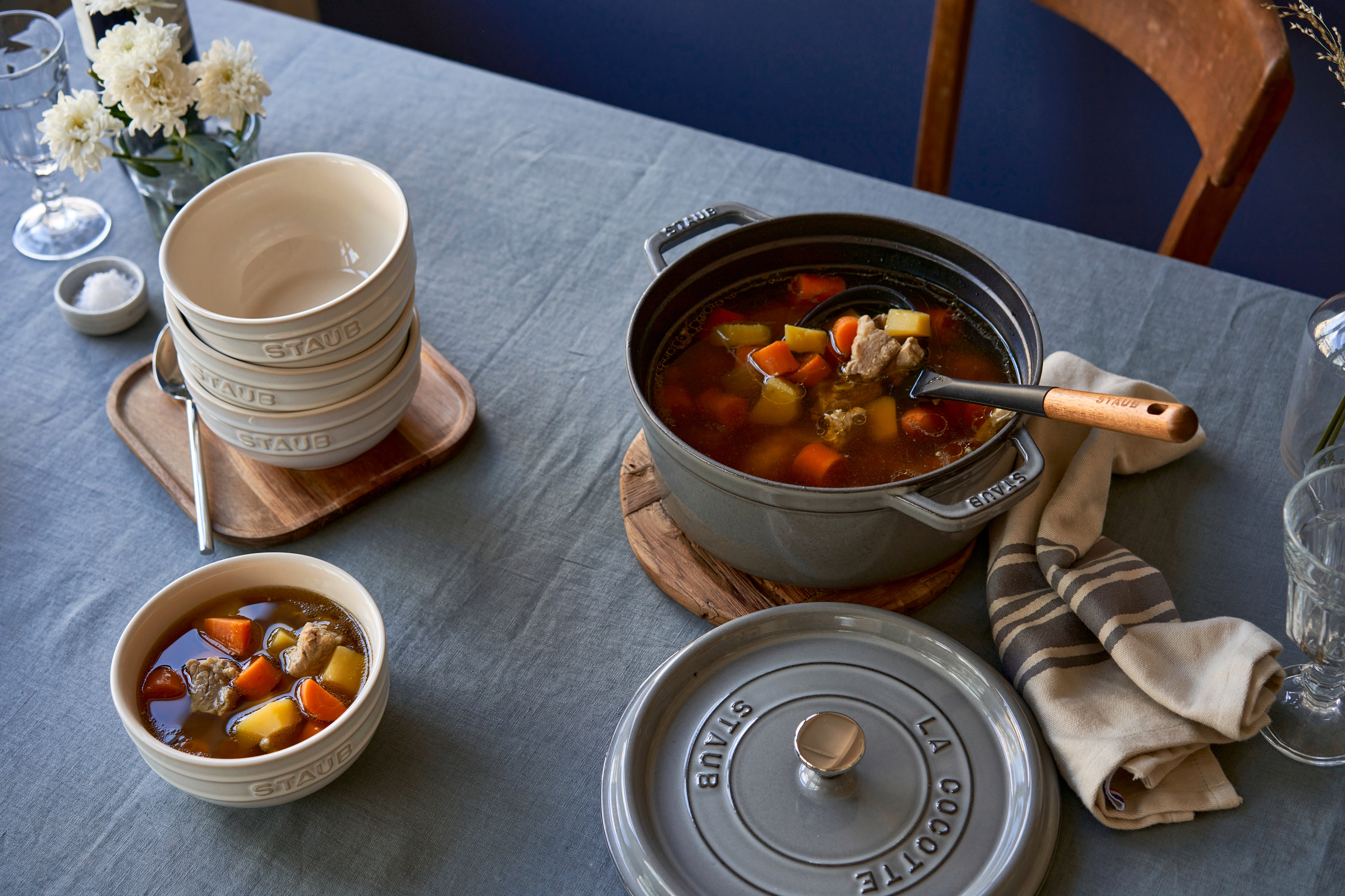 Staub Round Cocotte – 24cm Graphite