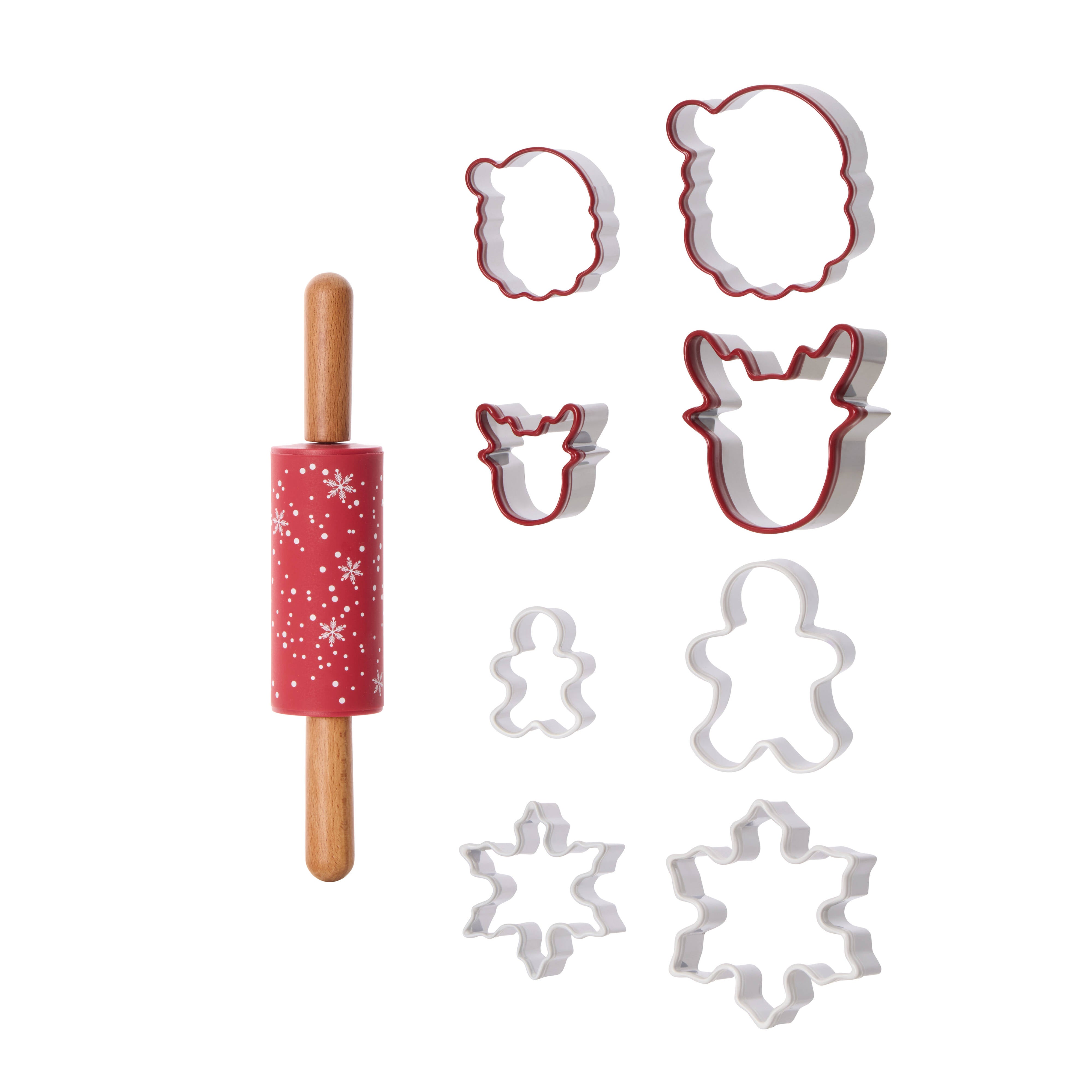 Davis & Waddell Cookie Cutter 8 Piece Set with Rolling Pin