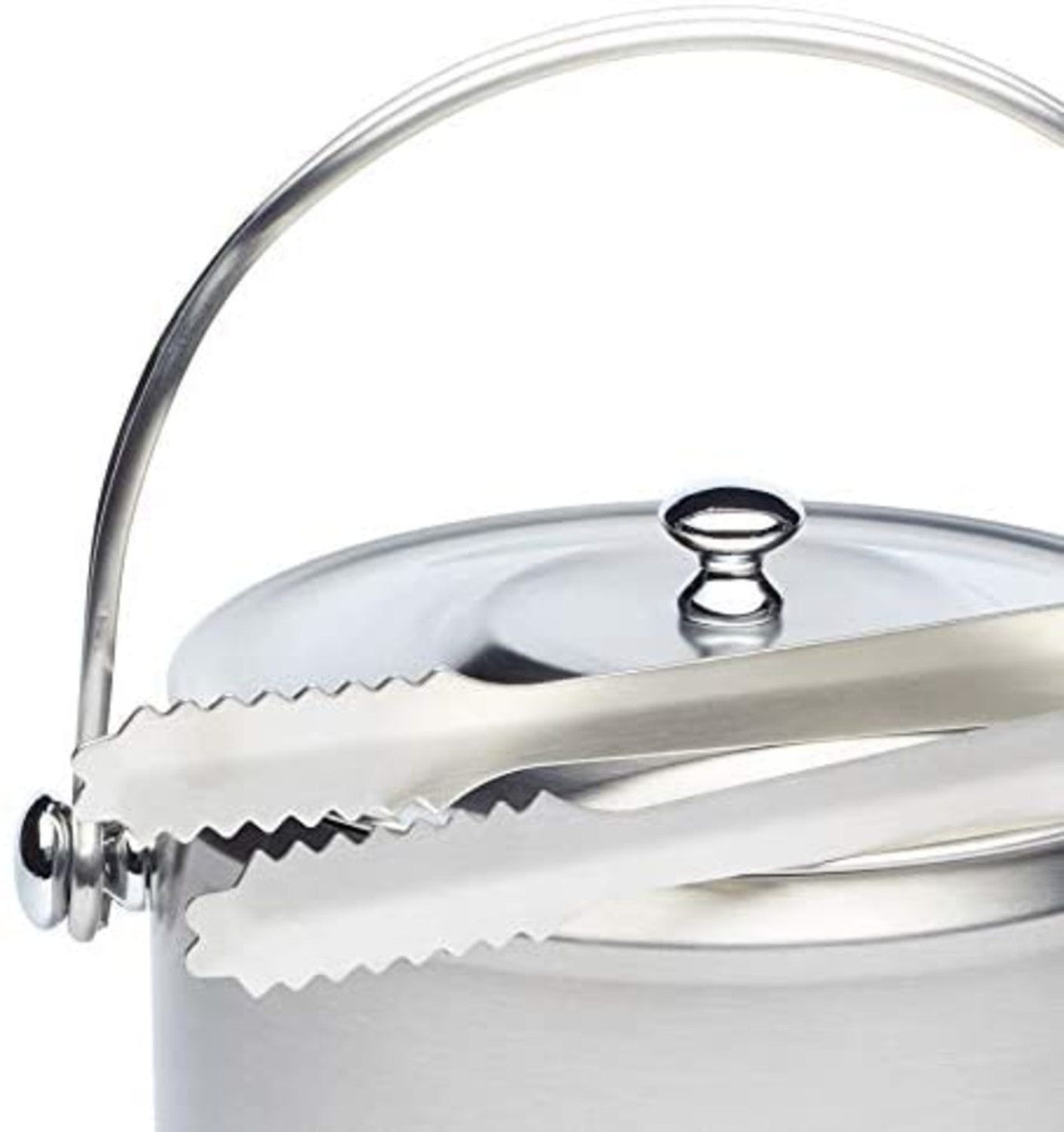 BarCraft Stainless Steel Ice Bucket with Lid & Tongs