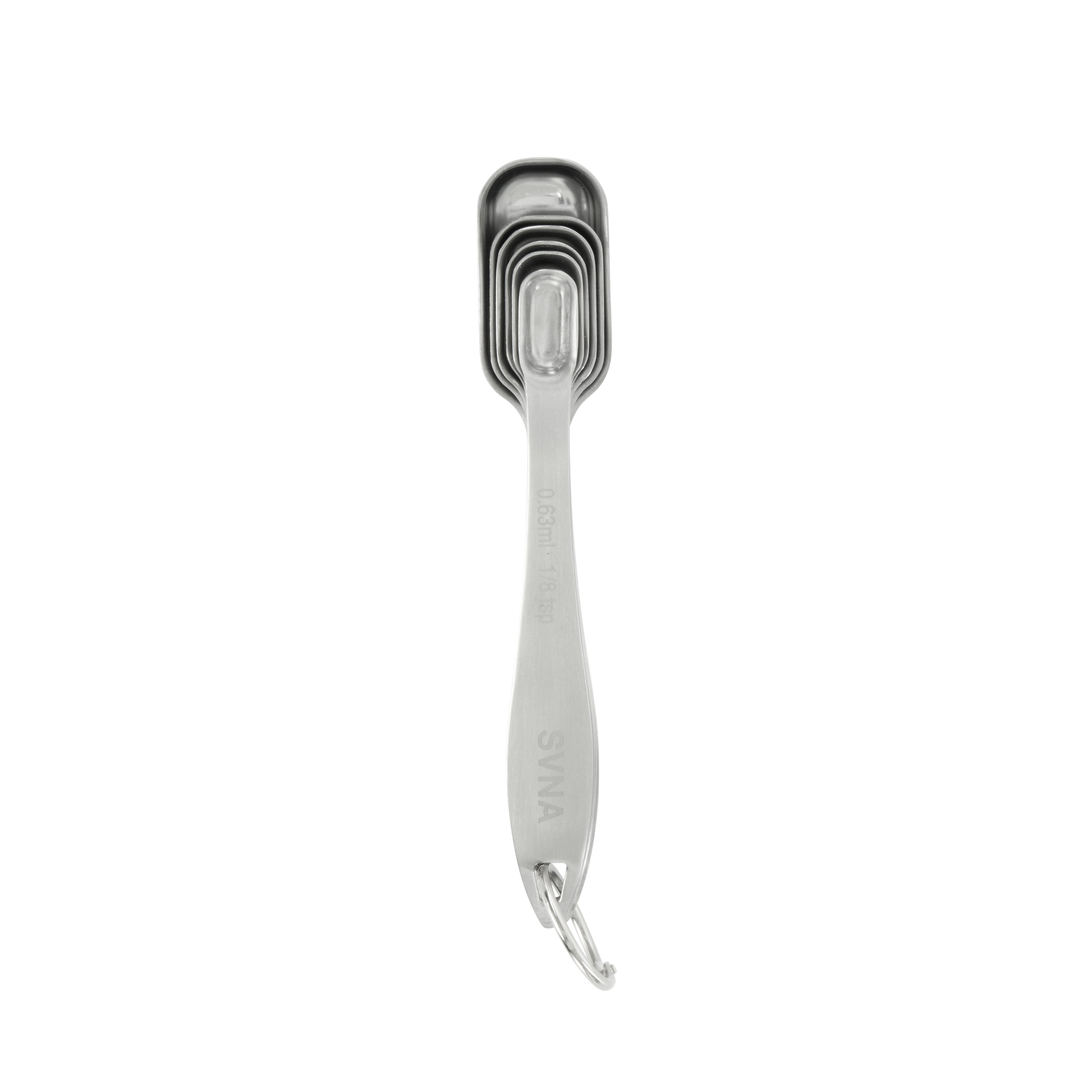 SVNA Premium Stainless Steel Spice Jar Measuring Spoons 6 Piece Set